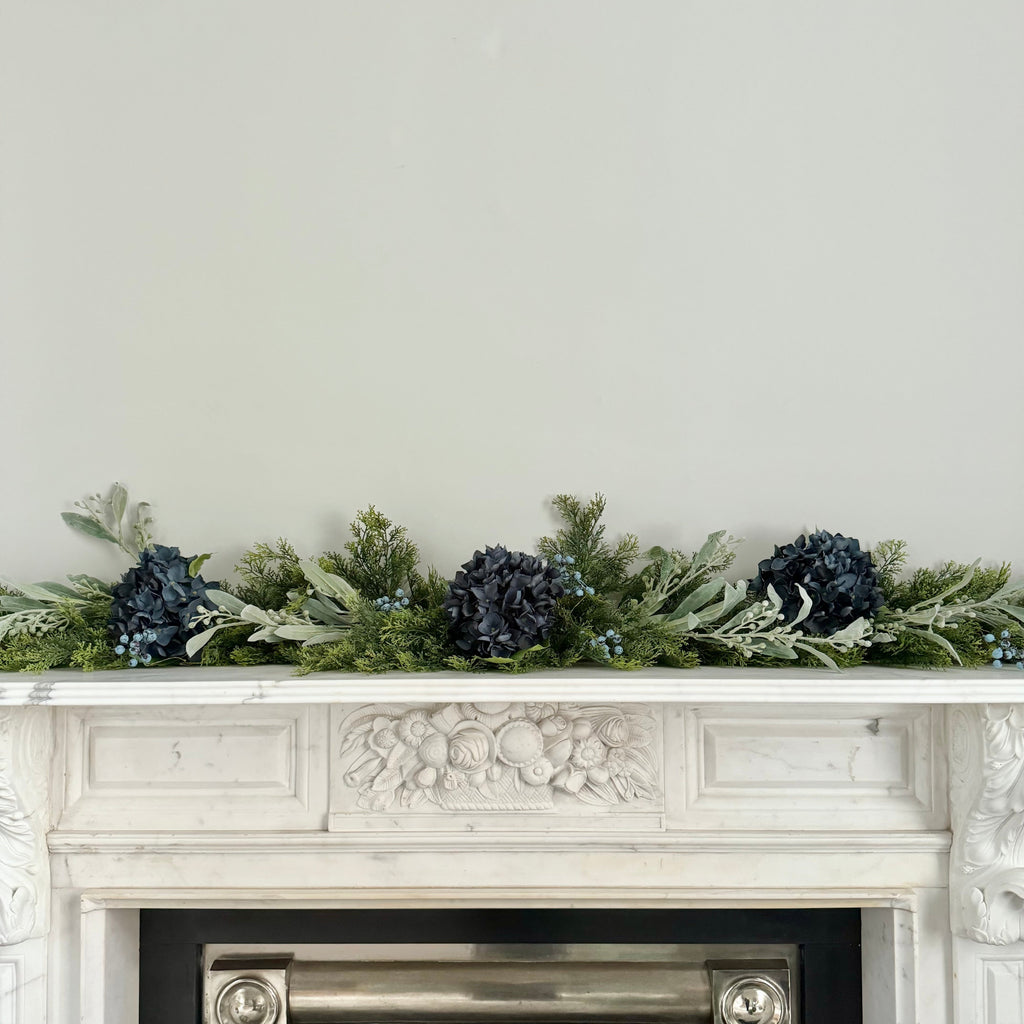 Blue Artificial Flowers Navy Blue Silk