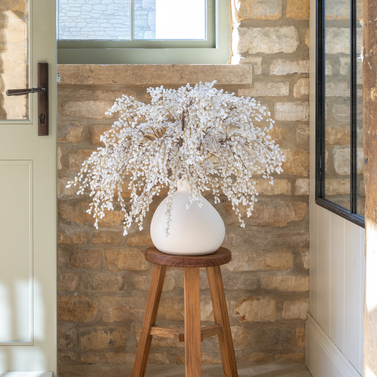 Artificial White Willow Spray