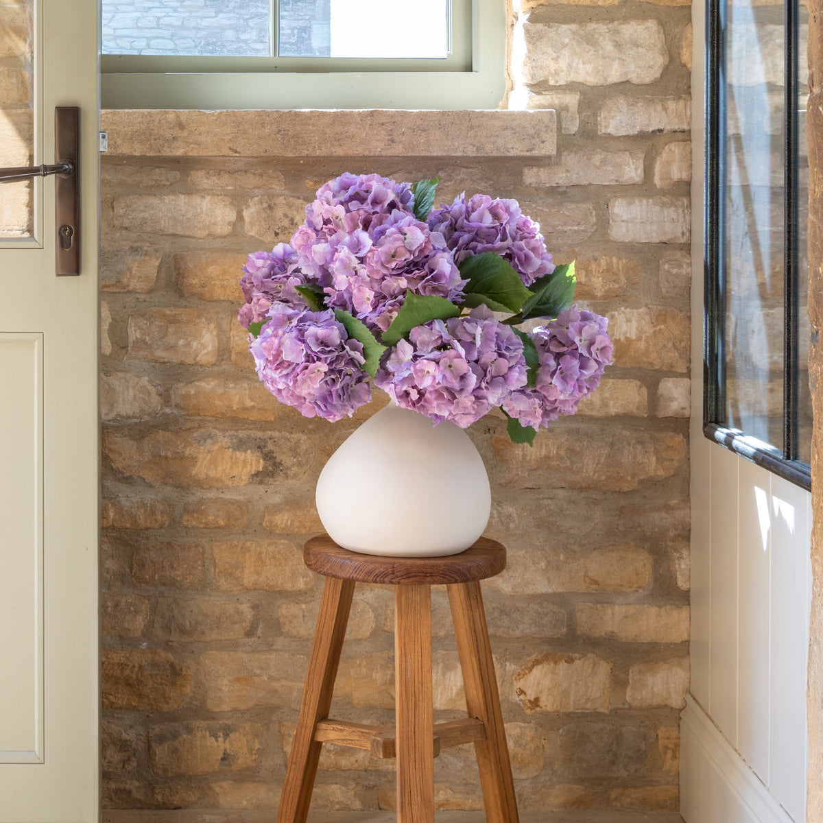 Artificial Lilac Purple Mophead Hydrangea
