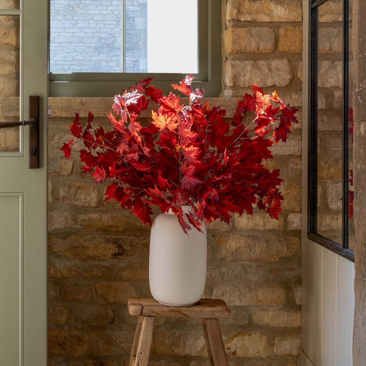 Artificial Red Maple Leaves