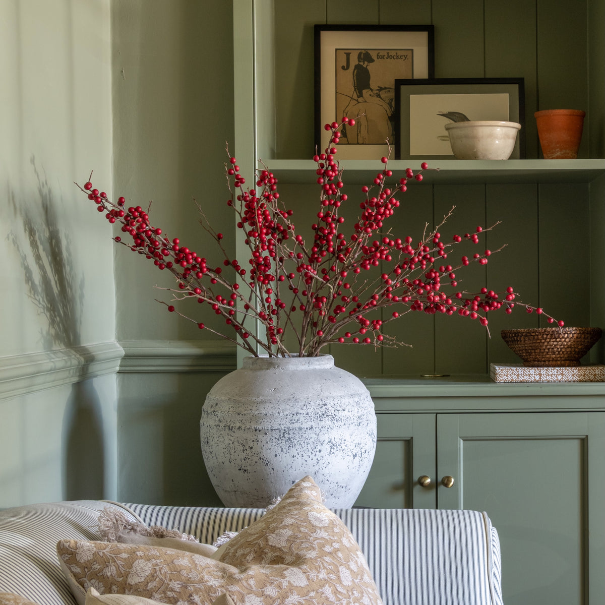 Artificial Tall Red Berries