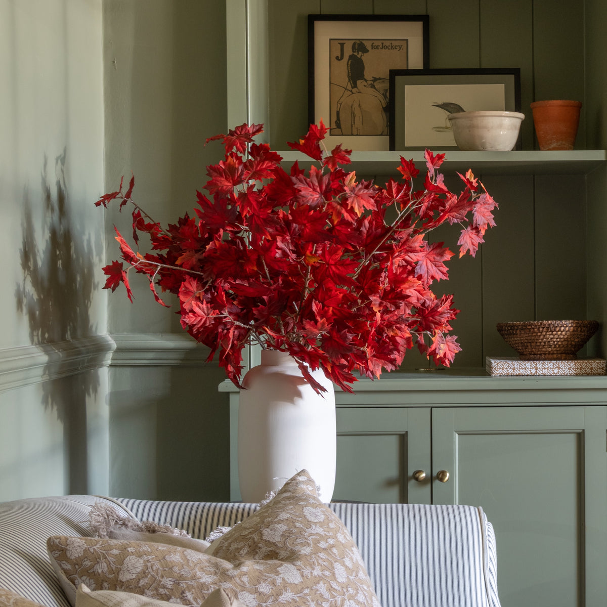 Artificial Red Maple Leaves