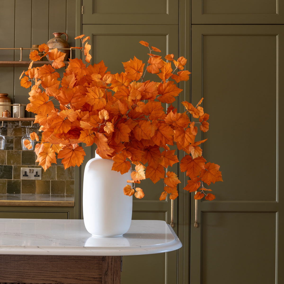 Artificial Orange Autumnal Leaves