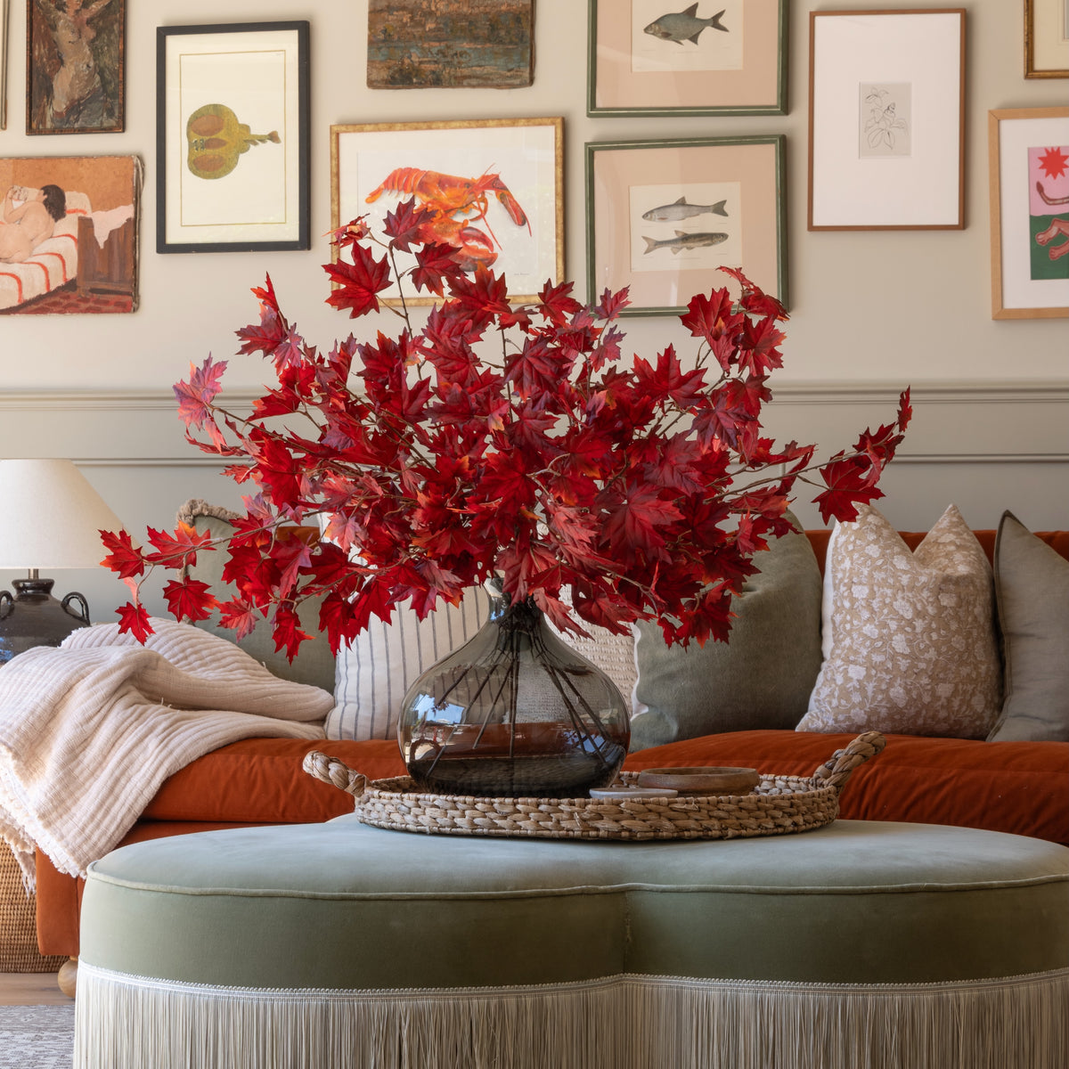 Artificial Red Maple Leaves