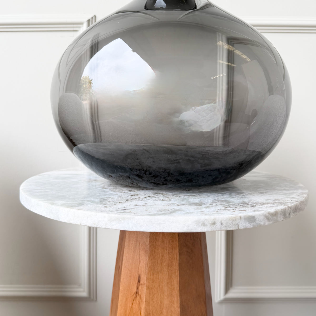 Smoky Grey Bulb Vase