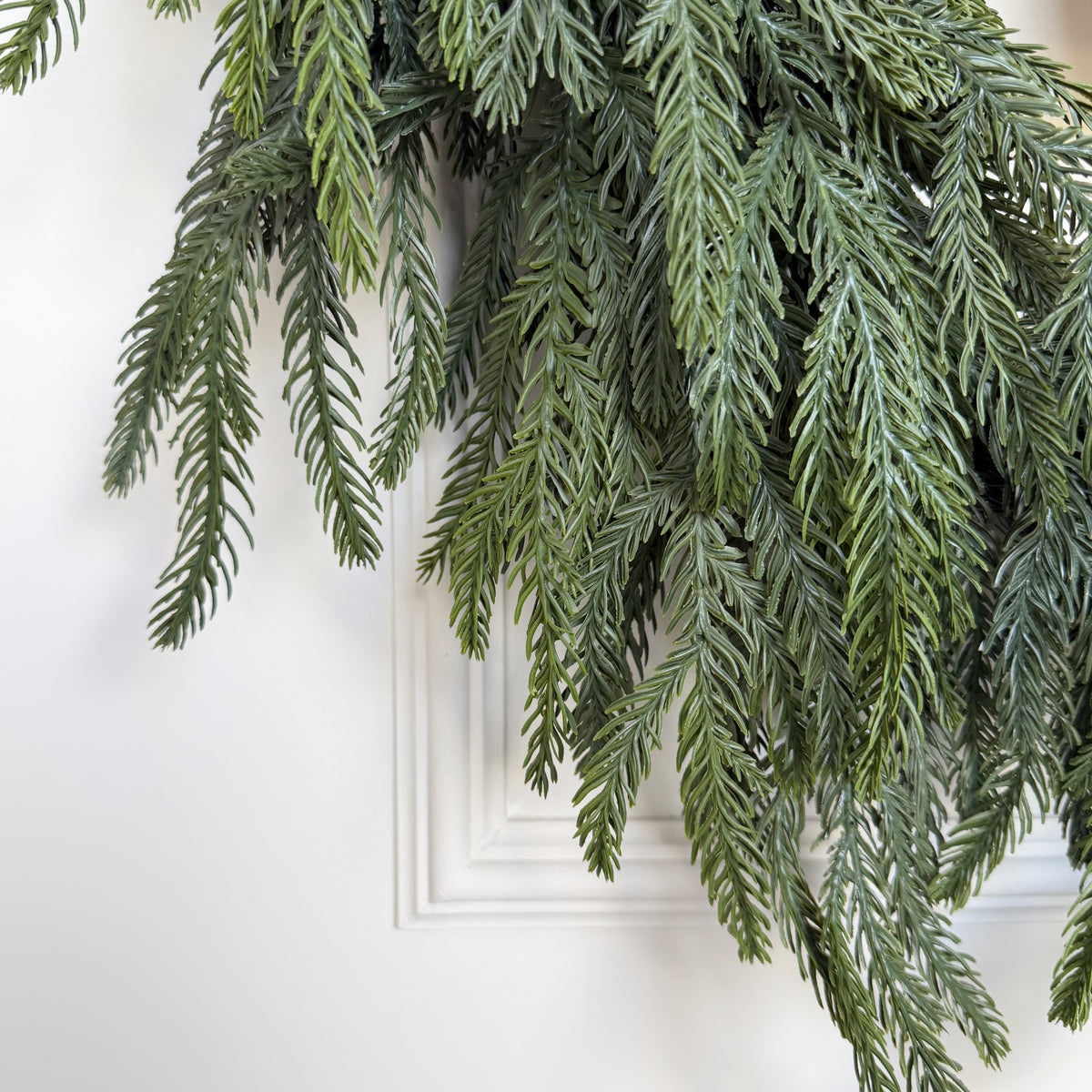 Artificial Extra Large Fir Wreath With Velvet Ochre Bow