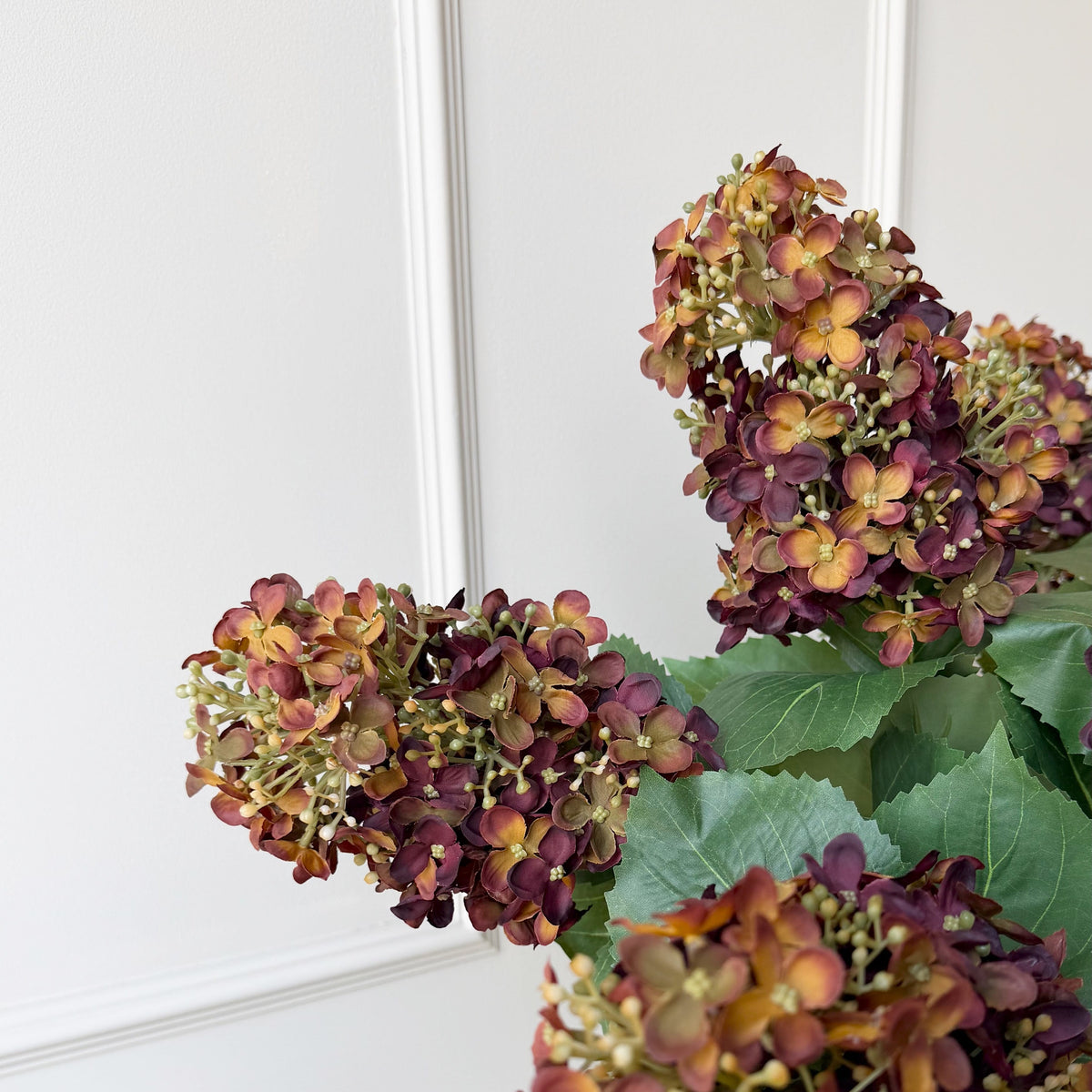 Realistic Artificial Brown Paniculata Hydrangea ABX5004BR by The Faux Flower Company