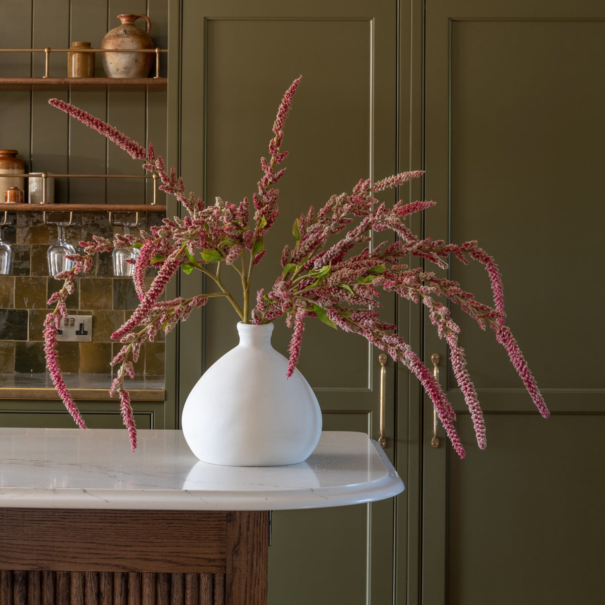 Realistic Artificial Deep Pink Amaranthus ABY1085DP by The Faux Flower Company