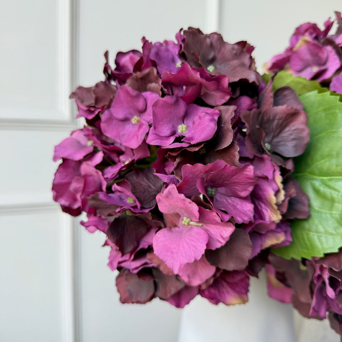 Realistic Artificial Deep Purple Mophead Hydrangea ABX2502DPU by The Faux Flower Company