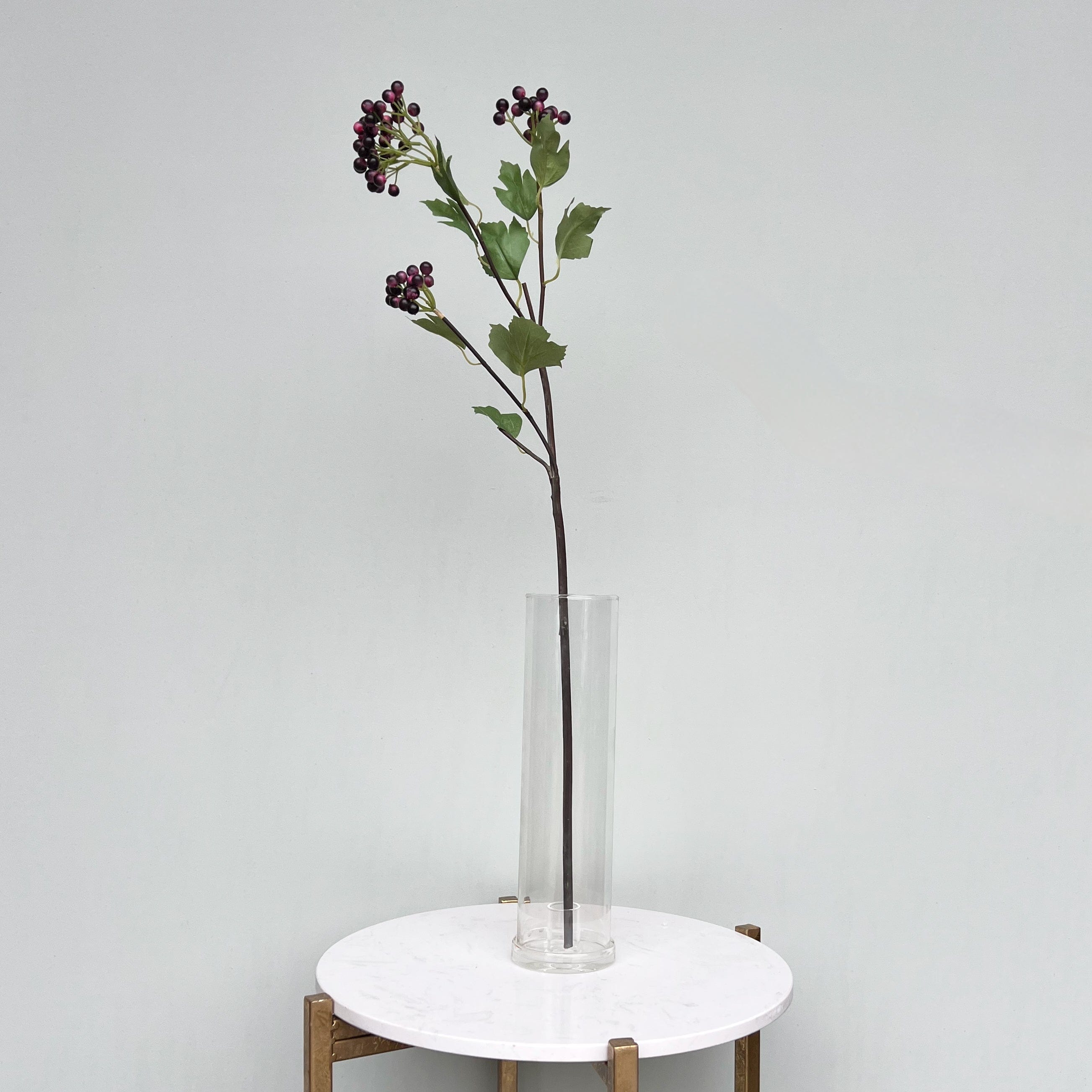 Artificial flowers luxury lifelike faux Artificial Black Berries realistic silk single stems buy online from The Faux Flower Company ABX8116BK