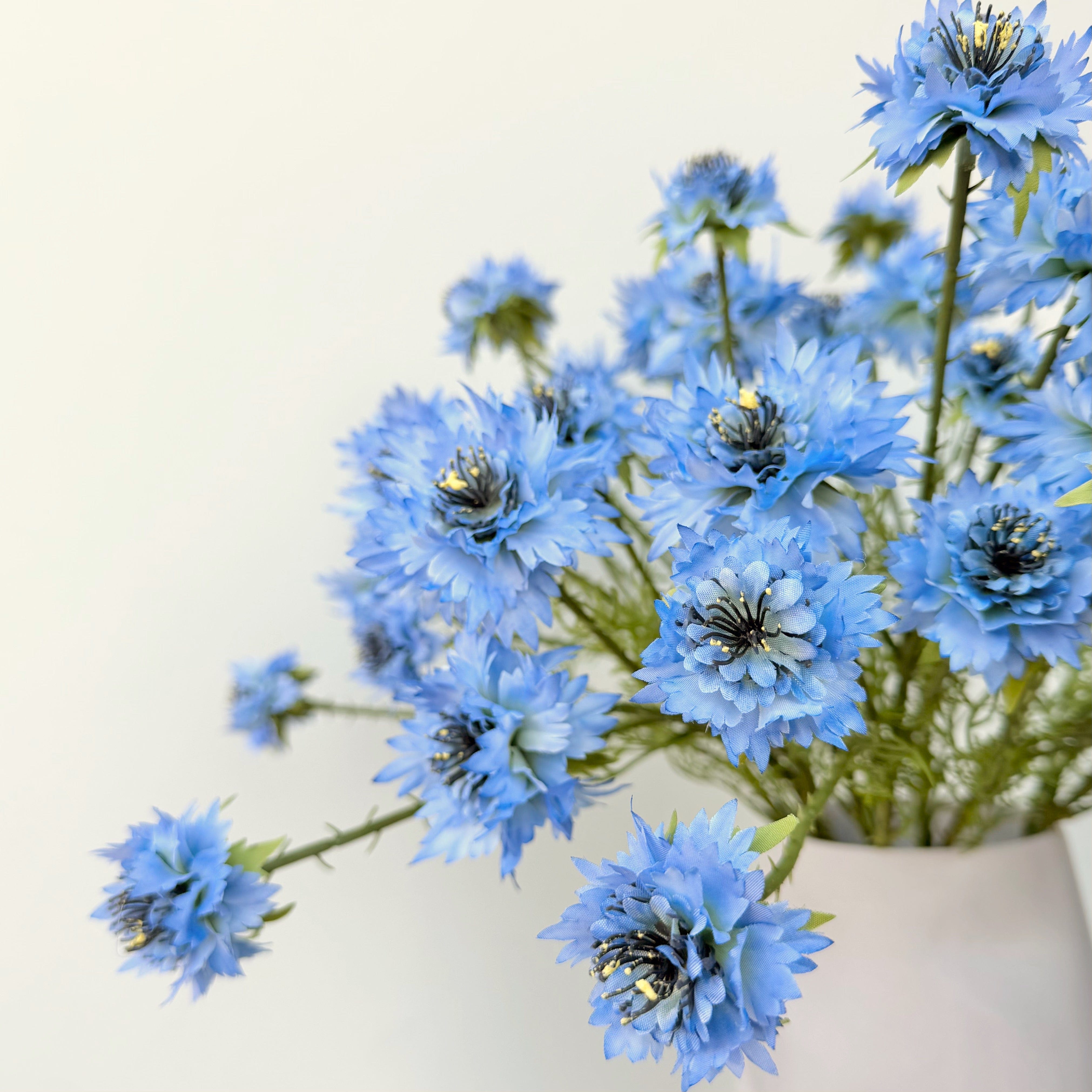 Realistic Artificial Blue Cornflower Spray ABX4586BL by The Faux Flower Company