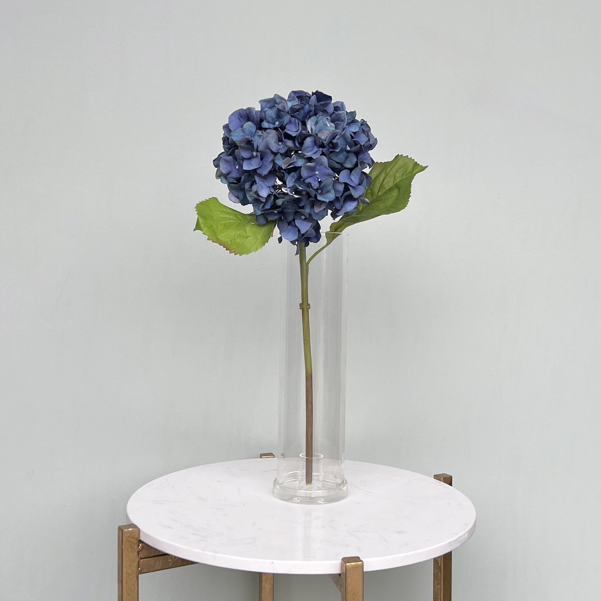 Artificial flowers luxury lifelike faux Artificial Blue Dried Hydrangea realistic silk single stems buy online from The Faux Flower Company ABY5070BL