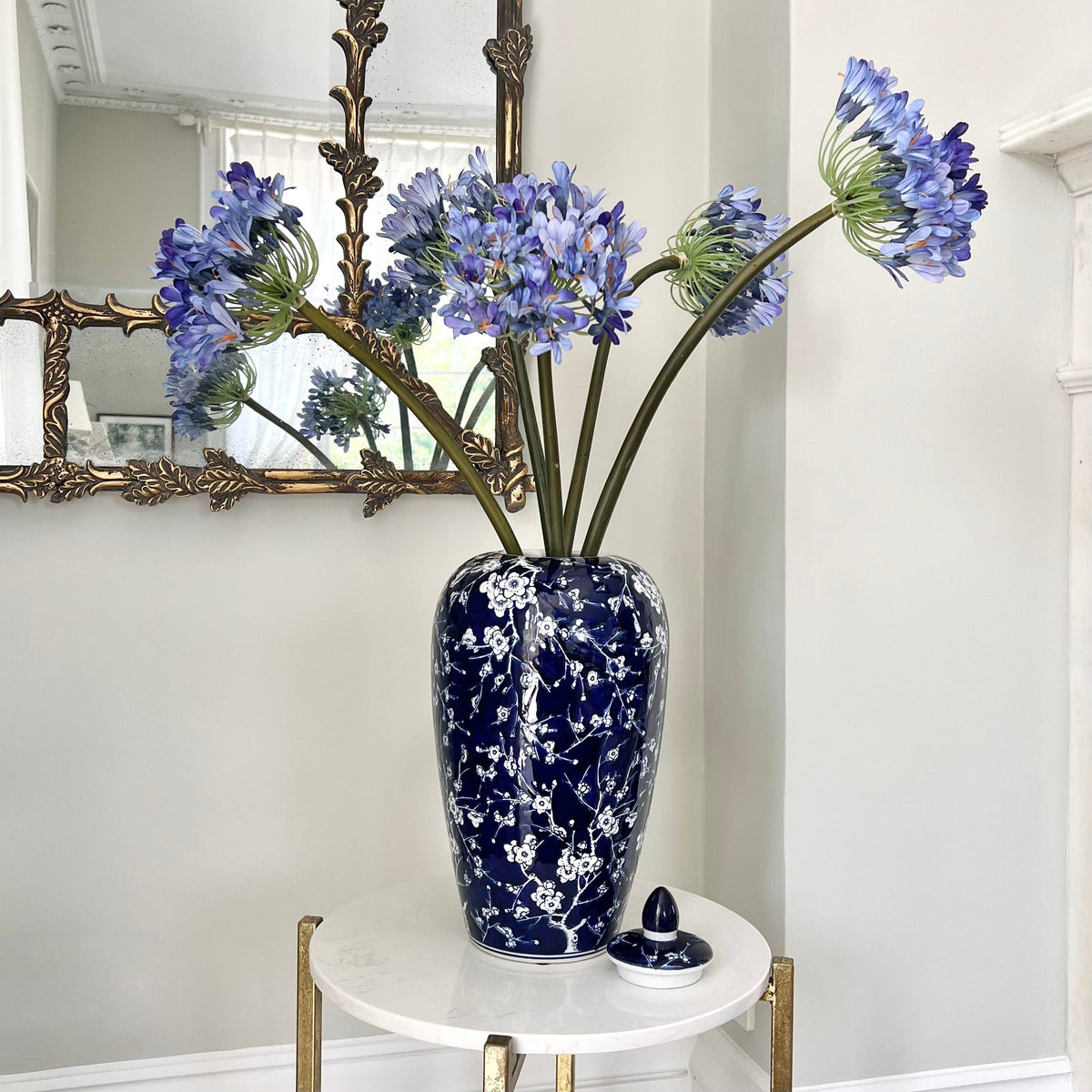 Realistic Artificial Blue Purple Agapanthus ABX7347BL by The Faux Flower Company
