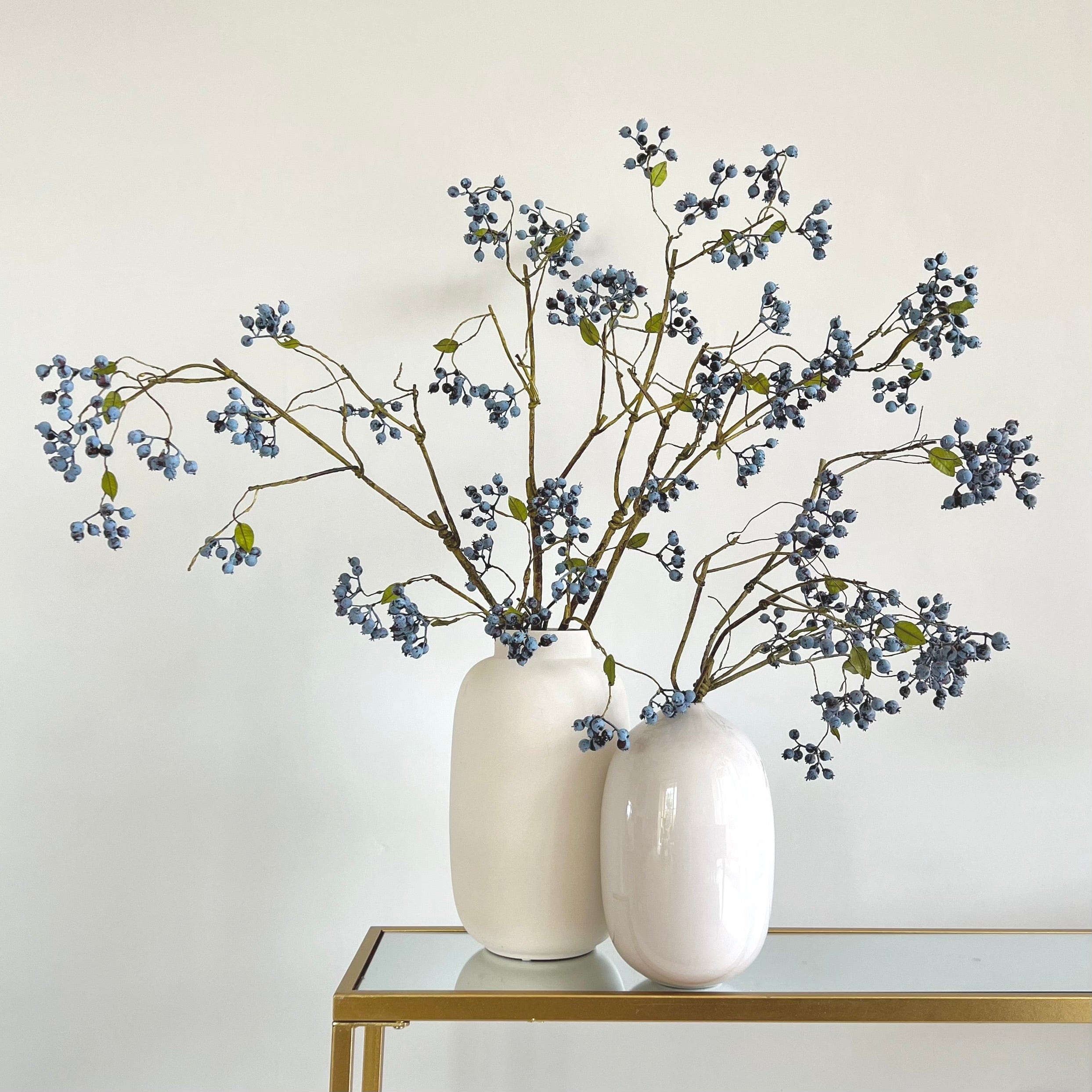 Artificial flowers luxury lifelike faux Artificial Blueberry Spray realistic silk single stems buy online from The Faux Flower Company