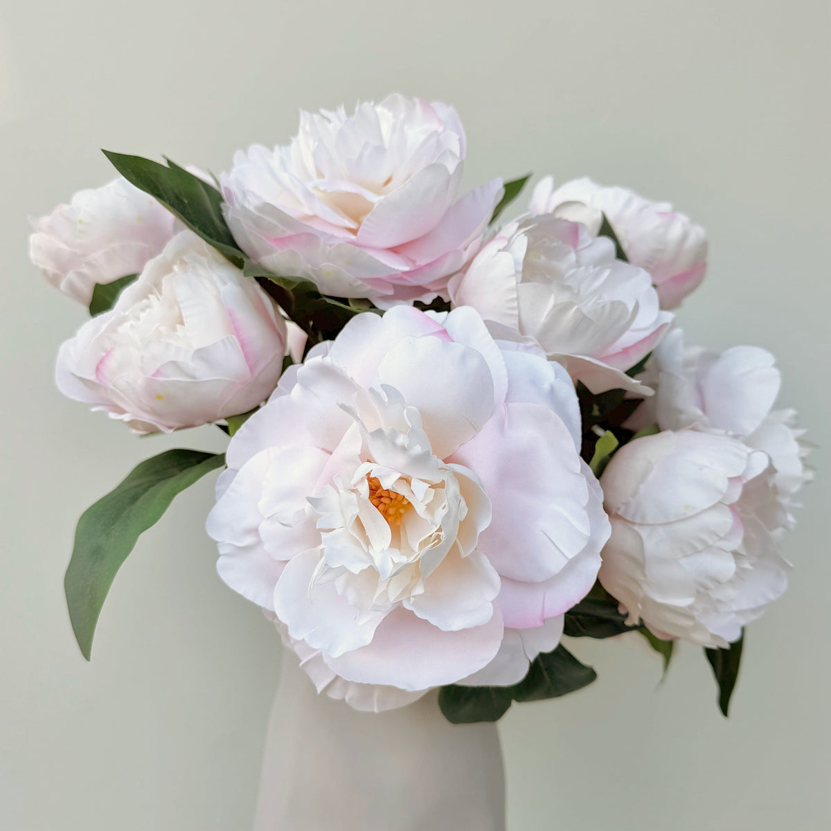 Realistic Artificial Blush Pink Two Bloom Real Touch Peony ABZ9148LPK by The Faux Flower Company