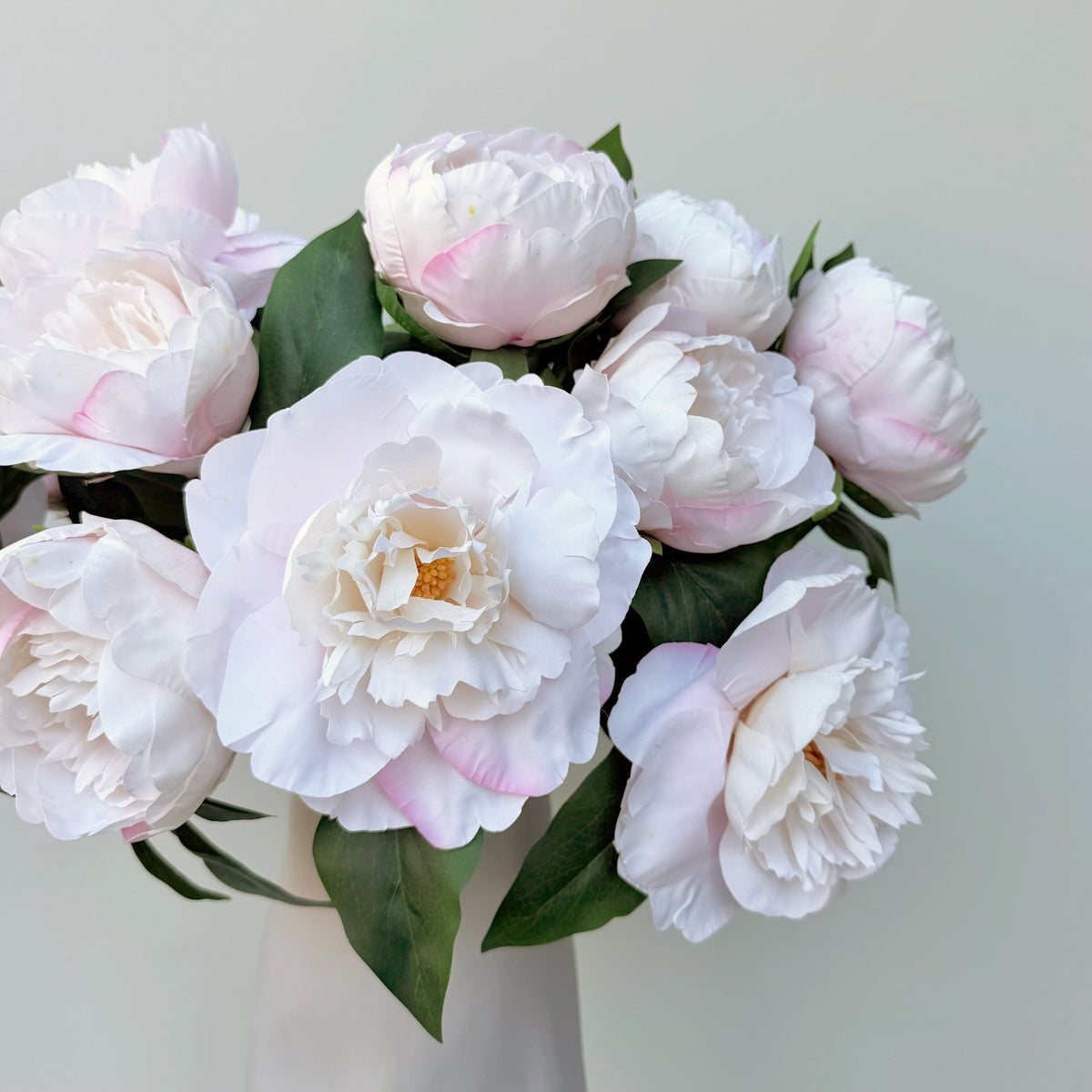 Realistic Artificial Blush Pink Two Bloom Real Touch Peony ABZ9148LPK by The Faux Flower Company