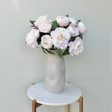 Artificial Blush Pink Two Bloom Real Touch Peony