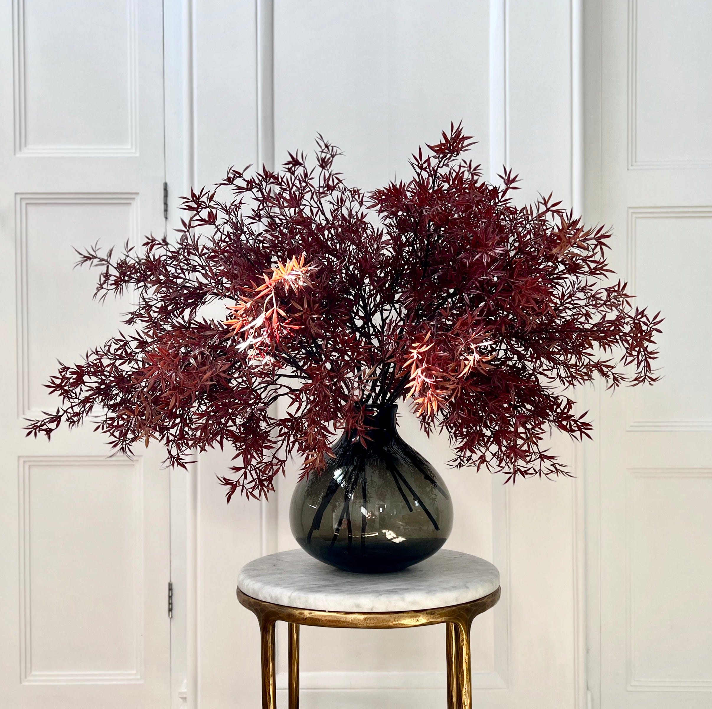 Artificial flowers luxury lifelike faux Artificial Burgundy Acer Branch realistic silk  single stems buy online from The Faux Flower Company