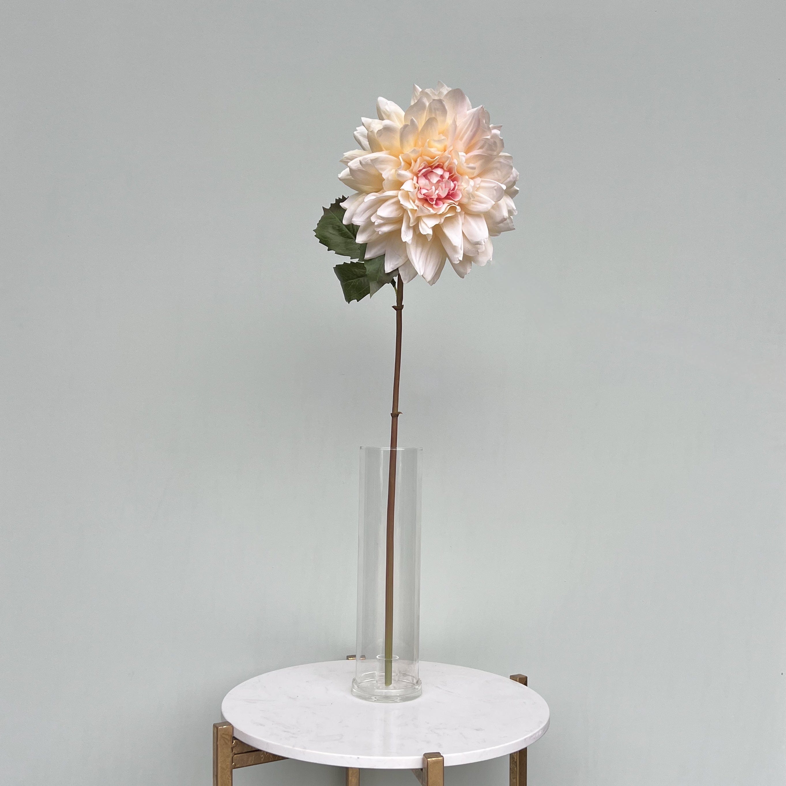 Artificial flowers luxury lifelike faux Artificial Cafe Au Lait Dahlia realistic silk single stems buy online from The Faux Flower Company ABY2216LPK