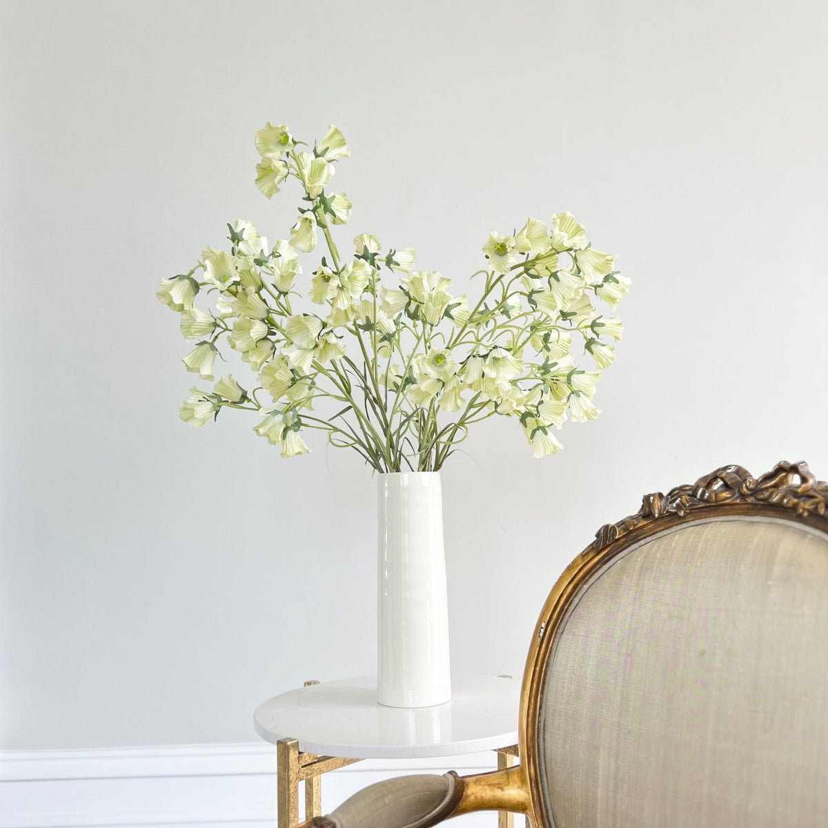 Realistic Artificial Cream Canterbury Bells ABX9739WH by The Faux Flower Company