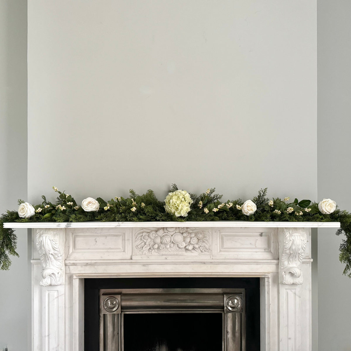 Realistic Artificial Cream Cypress Bush Garland Set - Deluxe GARLAND CREAM/DELUXE by The Faux Flower Company