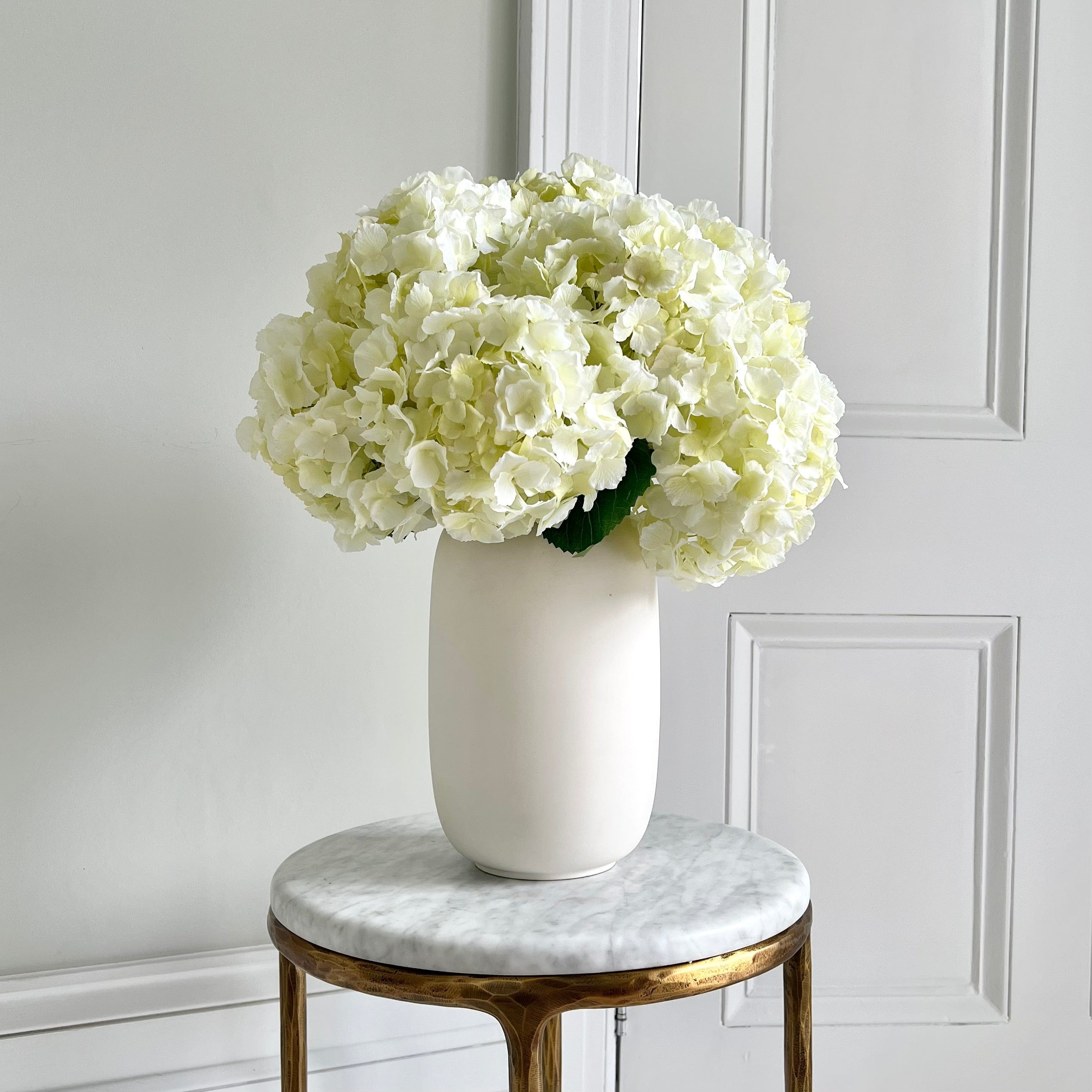Artificial flowers luxury lifelike faux Artificial Cream Hydrangea Lacecap realistic silk single stems buy online from The Faux Flower Company