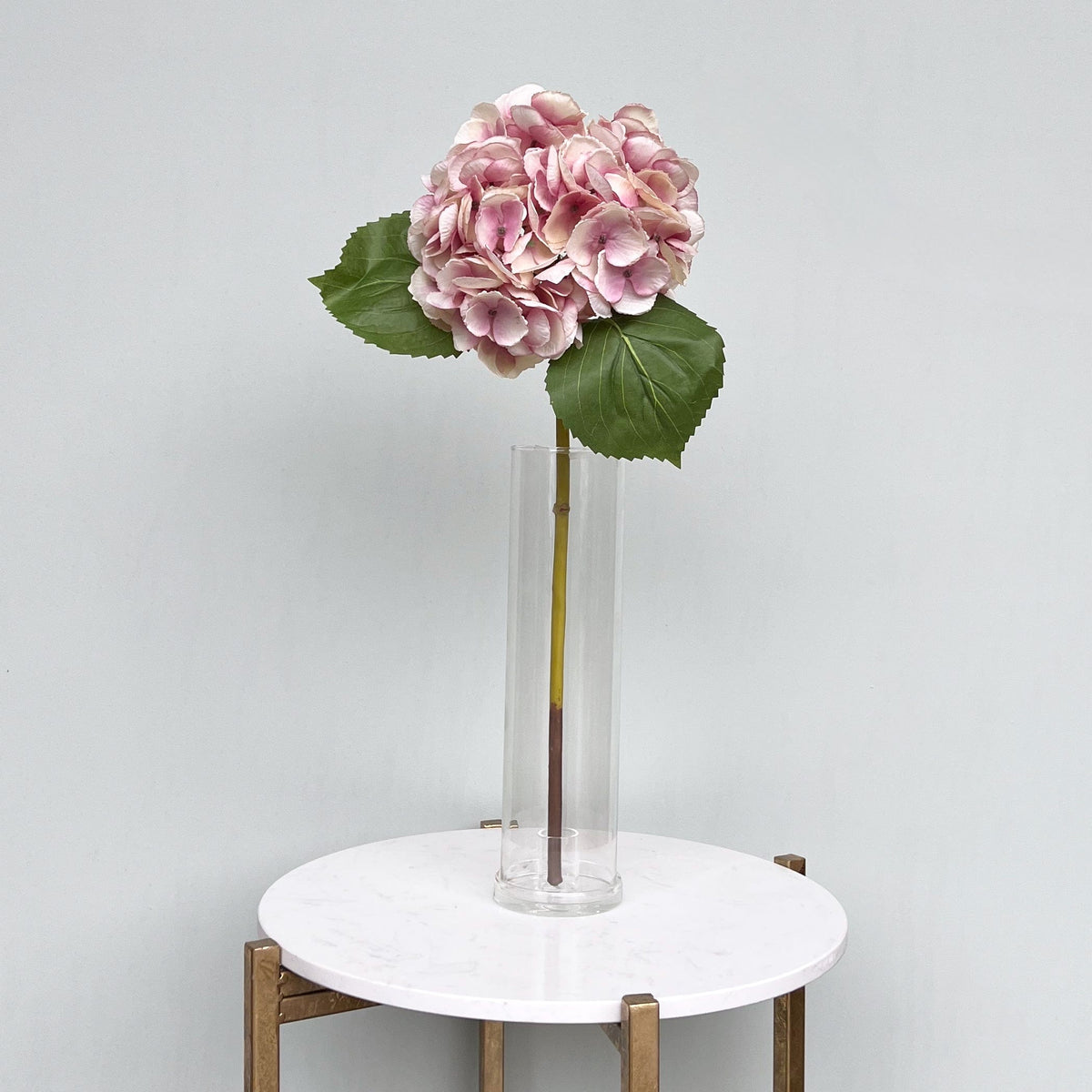 Realistic Artificial Dusky Pink Hydrangea ABX5001DP by The Faux Flower Company
