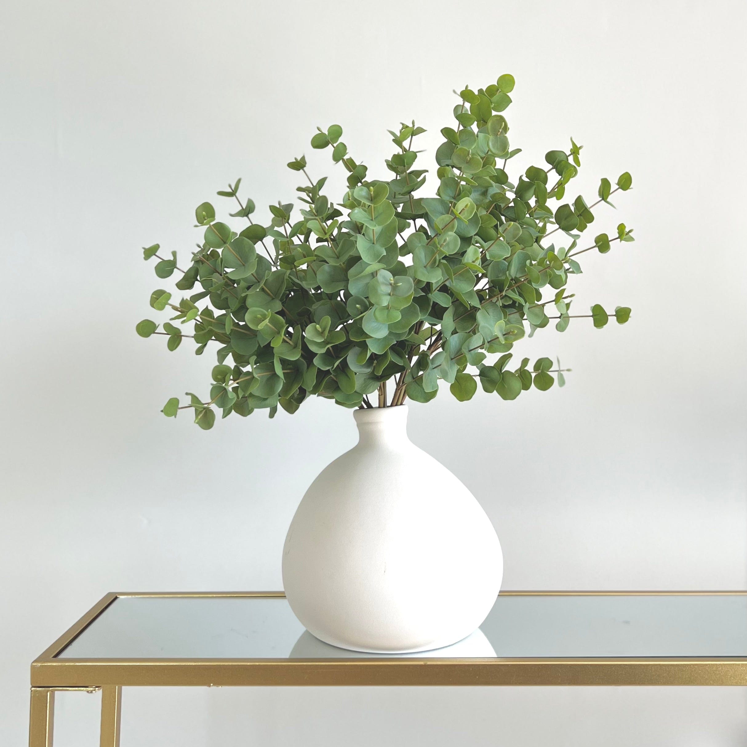 Artificial flowers luxury lifelike faux Artificial Eucalyptus Spray realistic silk single stems buy online from The Faux Flower Company ABY7005GR-6