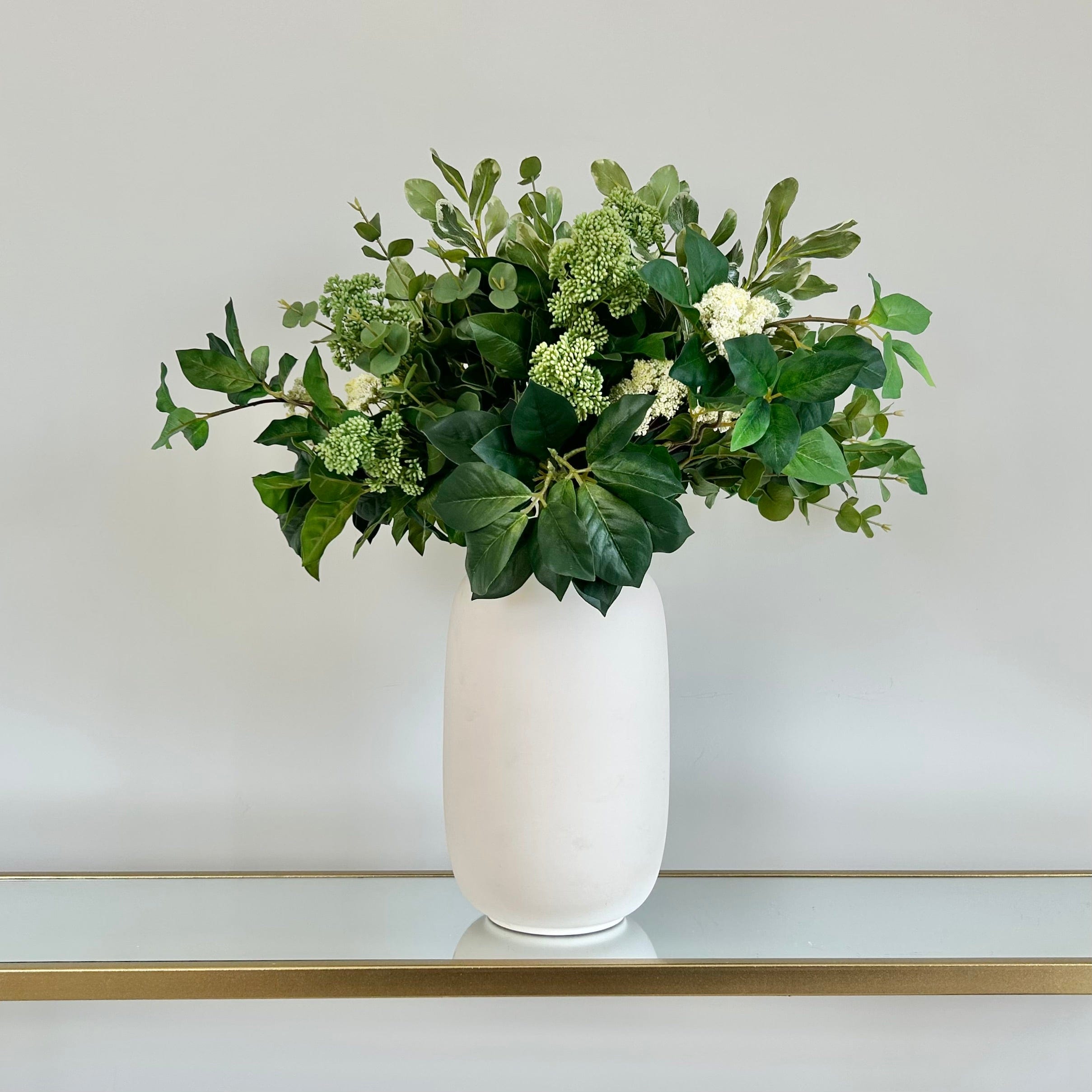 Artificial flowers luxury lifelike faux Artificial 'Foliage Fantastic' Arrangement realistic silk bouquet buy online from The Faux Flower Company