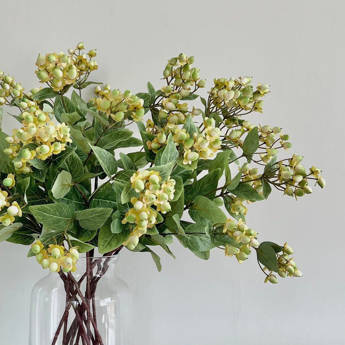 Realistic Artificial Green Hypericum Berries ABX5063WH by The Faux Flower Company