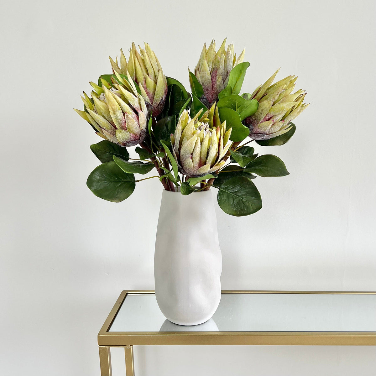 Realistic Artificial Green King Protea ABY7018GR by The Faux Flower Company
