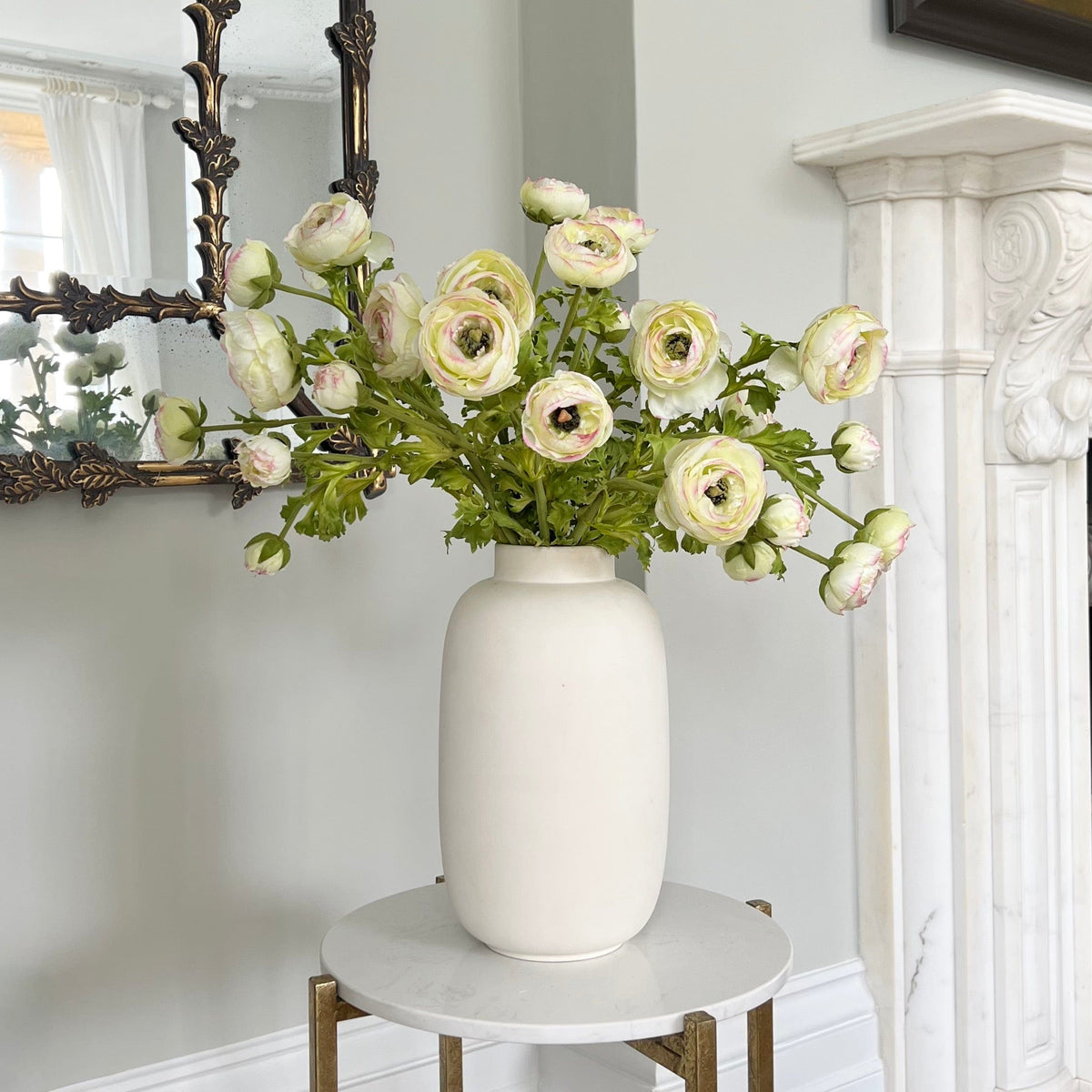 Realistic Artificial Green Ranunculus ABY5767GR by The Faux Flower Company