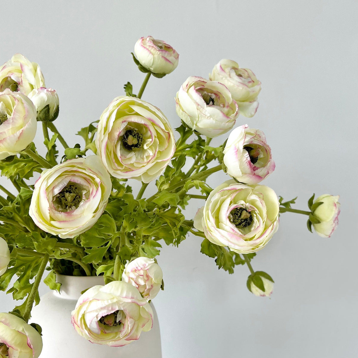 Realistic Artificial Green Ranunculus ABY5767GR by The Faux Flower Company