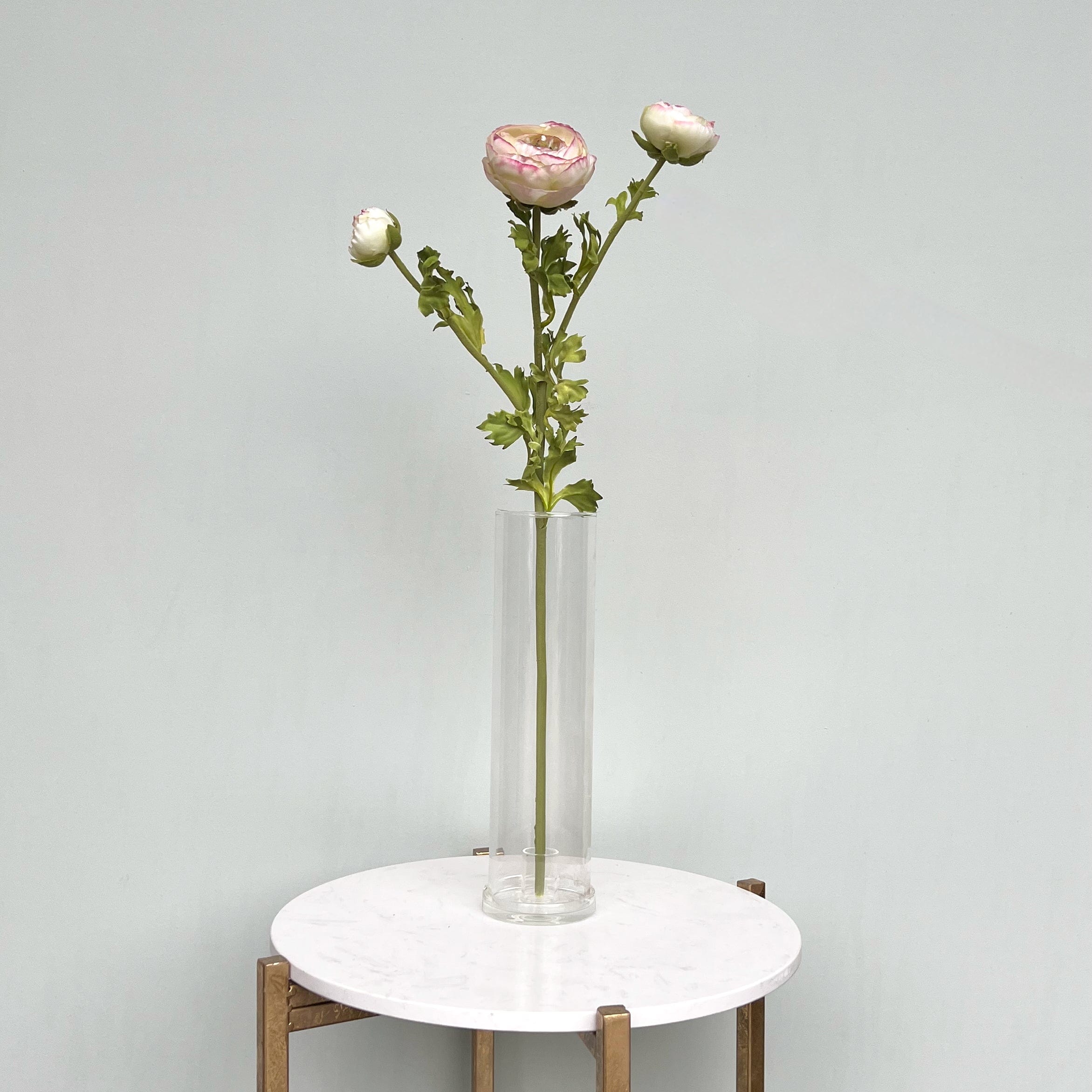 Artificial flowers luxury lifelike faux Artificial Green Ranunculus realistic silk single stems buy online from The Faux Flower Company ABY5767GR