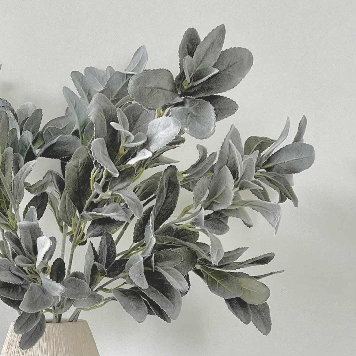 Artificial flowers luxury lifelike faux Artificial Grey & Silver Lambs Leaf realistic silk single stems buy online from The Faux Flower Company