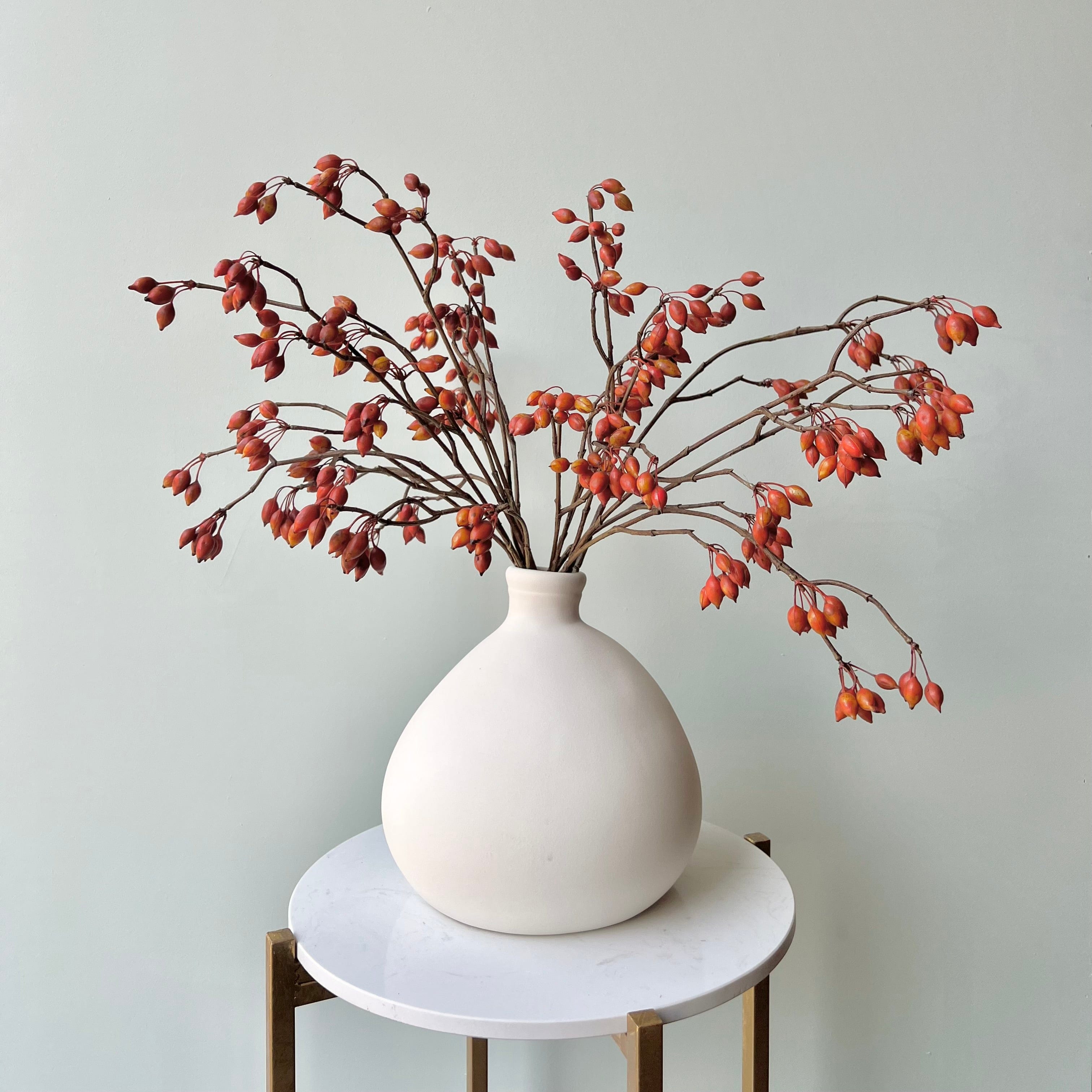 Artificial flowers luxury lifelike faux Artificial Orange Berry Spray realistic silk buy online from The Faux Flower Company AHCH-2655