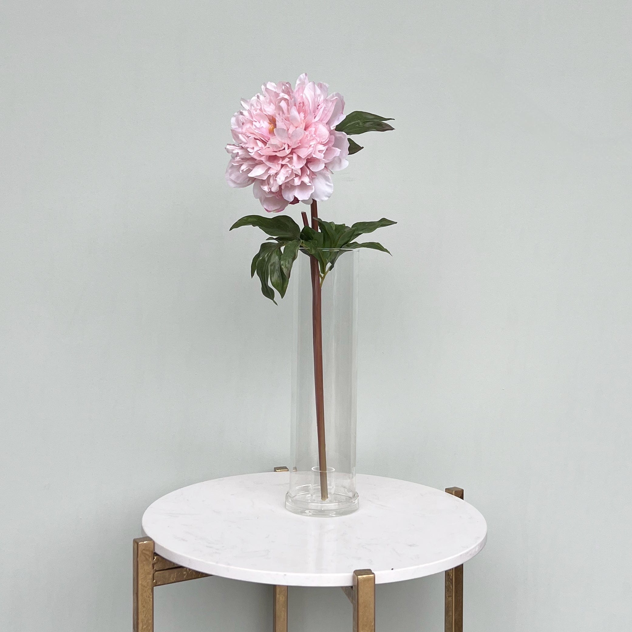 Artificial flowers luxury lifelike faux Artificial Pale Pink Extra Large Peony realistic silk single stems buy online from The Faux Flower Company ABY4046LPK