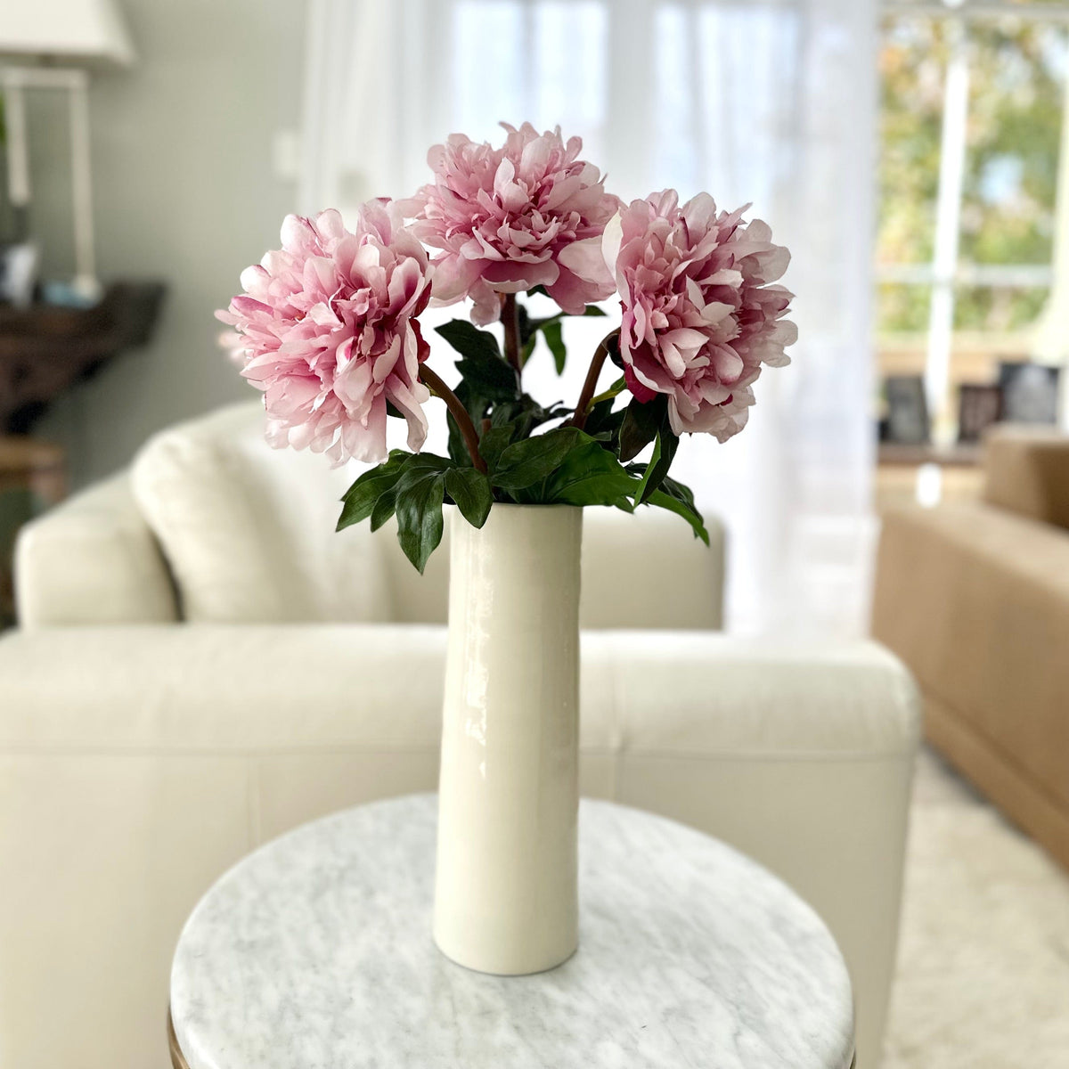 Realistic Artificial Pink Extra Large Peony ABY4046PK by The Faux Flower Company