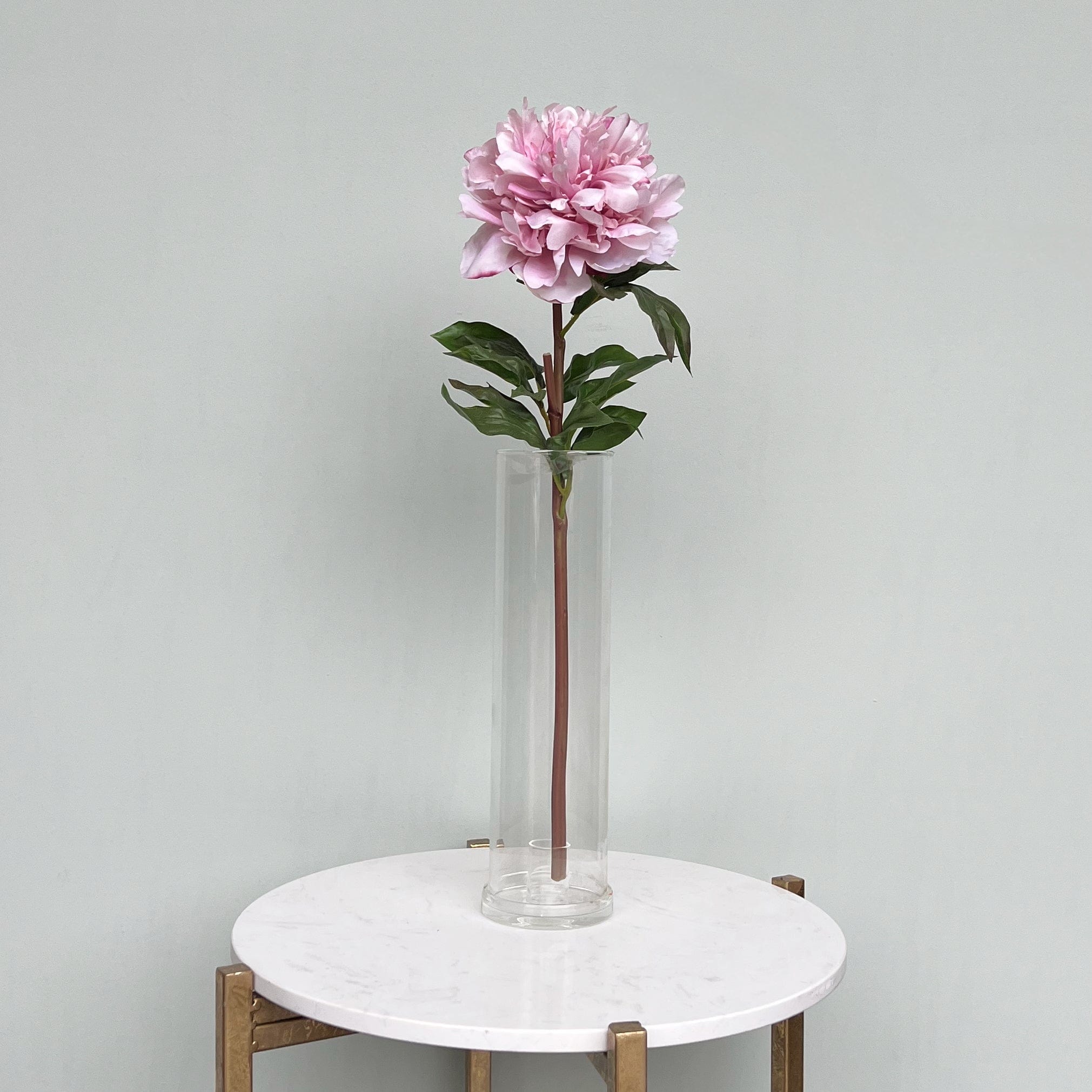 Artificial flowers luxury lifelike faux Artificial Pink Extra Large Peony realistic silk single stems buy online from The Faux Flower Company ABY4046PK