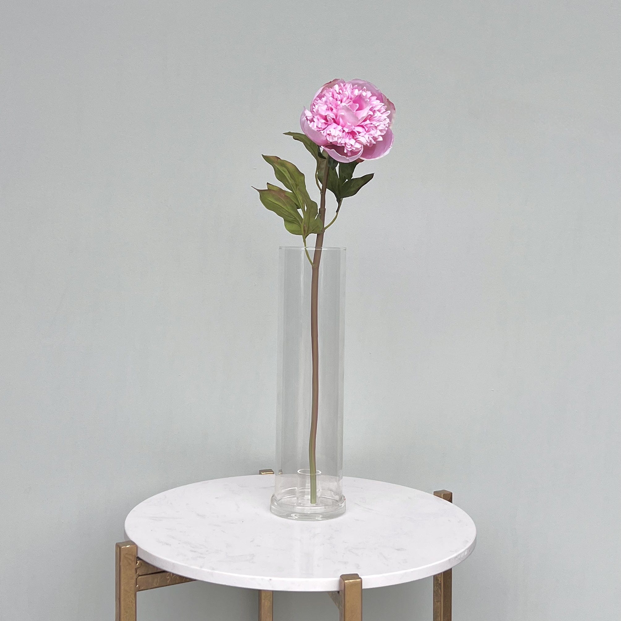 Artificial flowers luxury lifelike faux Artificial Pink Open Peony realistic silk single stems buy online from The Faux Flower Company ABY4236PK