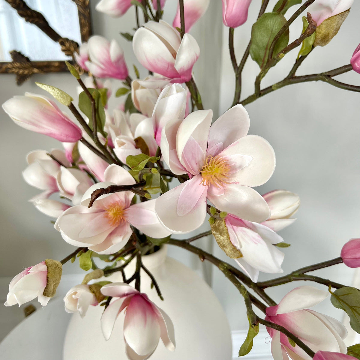 Realistic Artificial Pink Tall Magnolia ABY7098PK by The Faux Flower Company