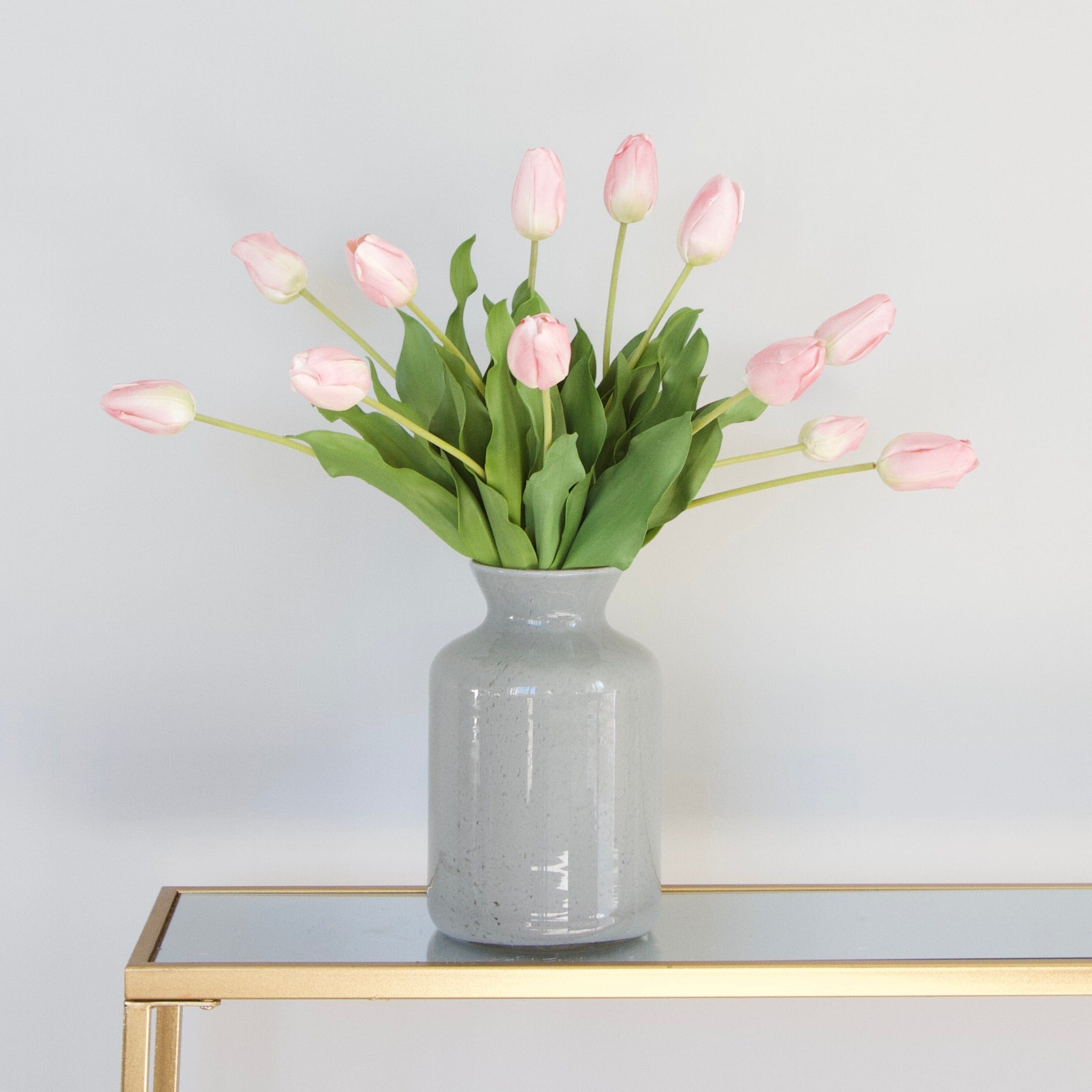 Artificial flowers luxury lifelike faux Artificial Pink Tulip realistic silk single stems buy online from The Faux Flower Company