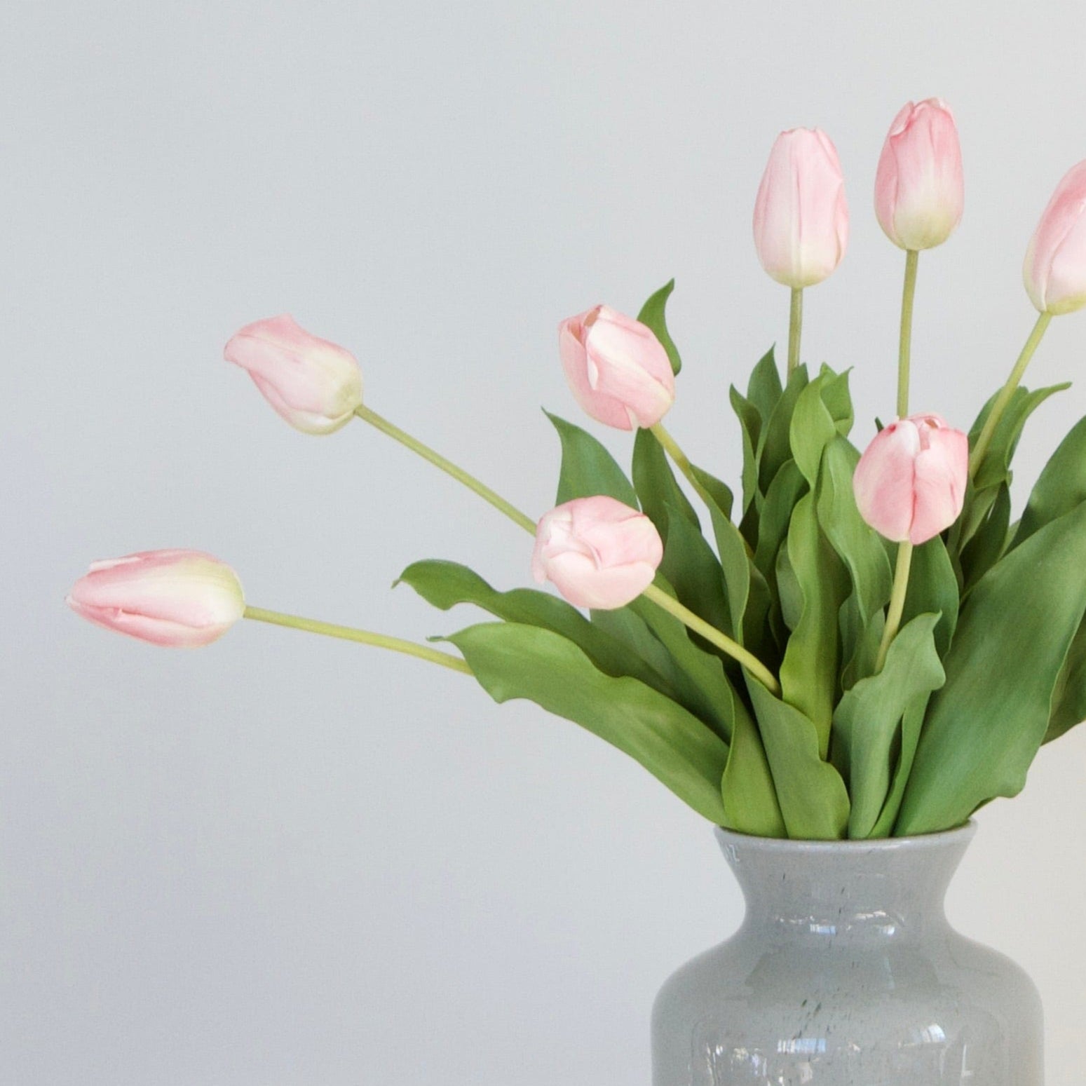 Artificial flowers luxury lifelike faux Artificial Pink Tulip realistic silk single stems buy online from The Faux Flower Company