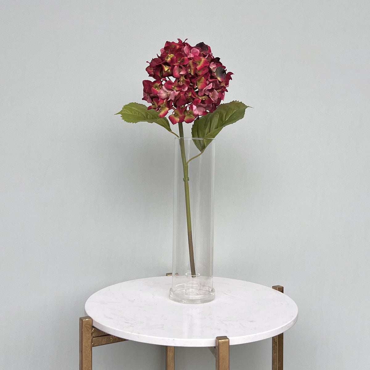 Realistic Artificial Red Dried Hydrangea ABY5070RD by The Faux Flower Company