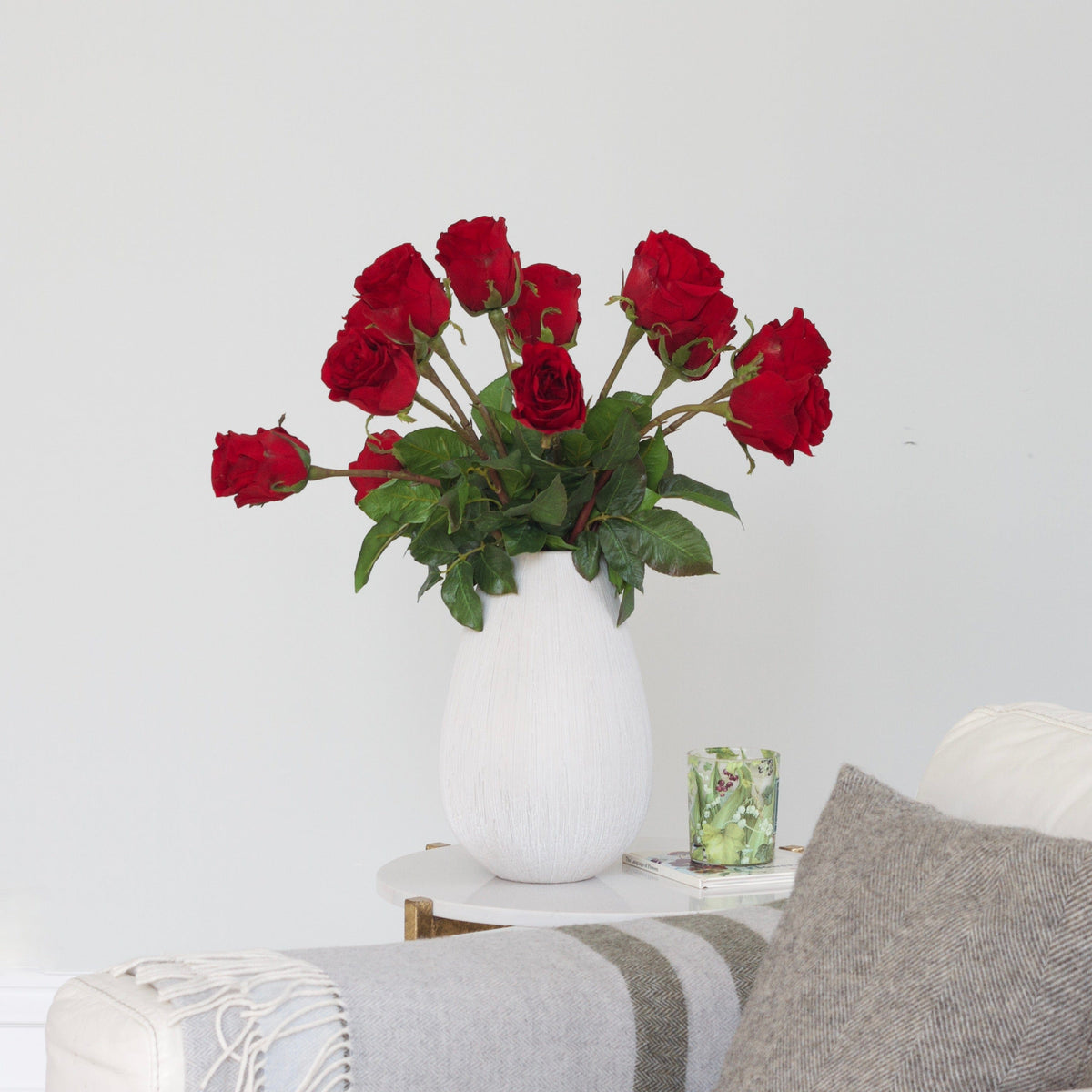 Realistic Artificial Red Rose Bud ABY3106RD by The Faux Flower Company