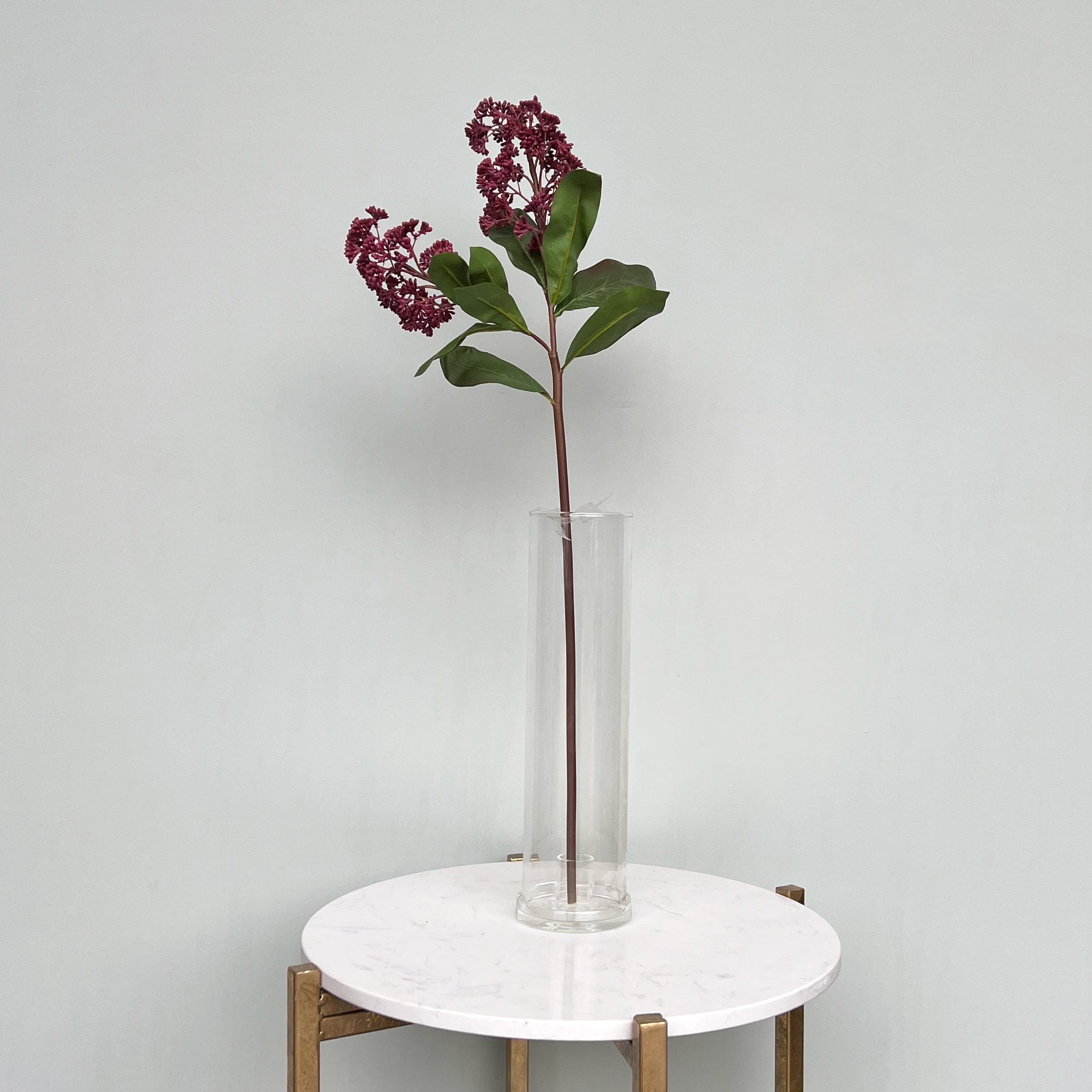 Artificial flowers luxury lifelike faux Artificial Red Skimmia realistic silk single stems buy online from The Faux Flower Company ABY3142RD