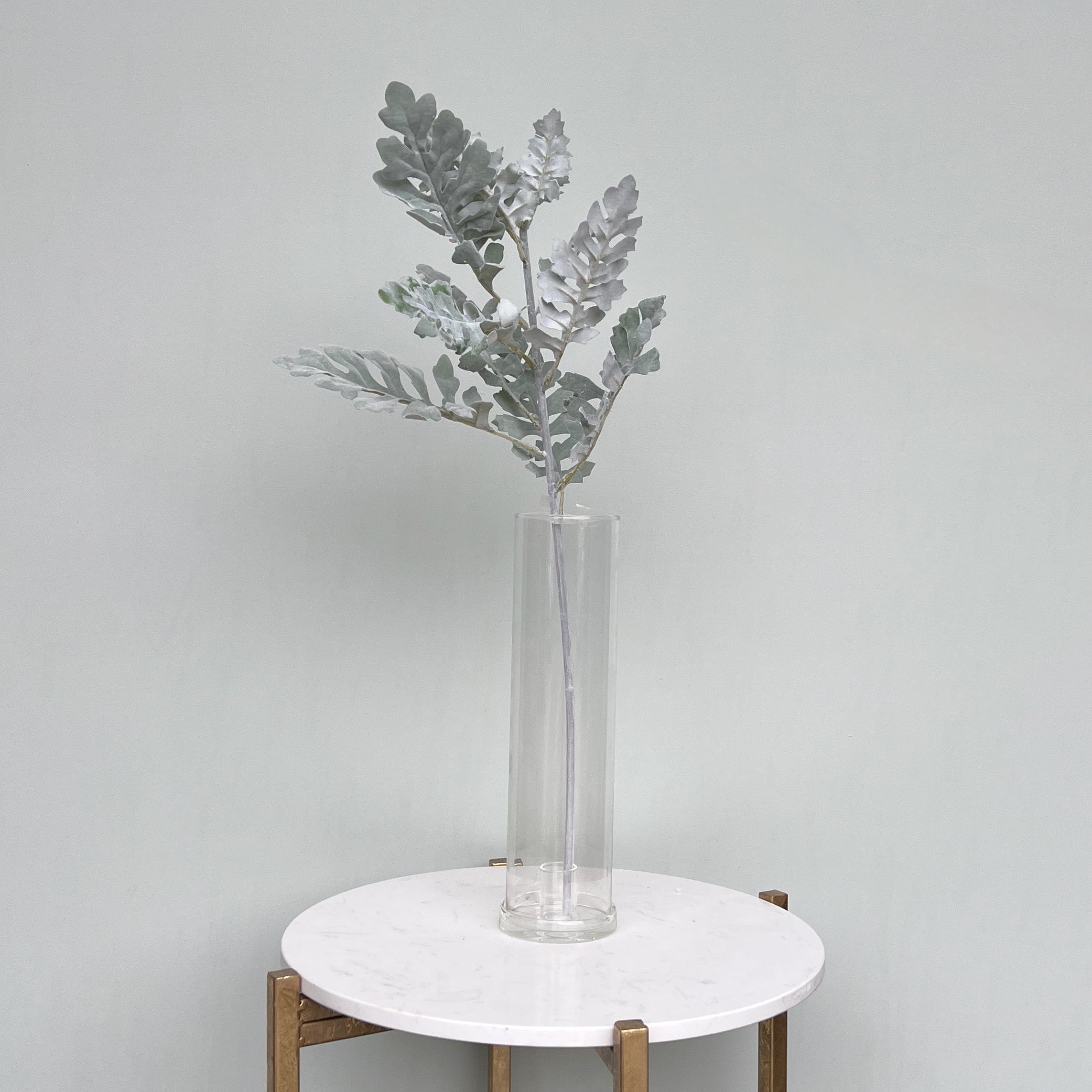 Artificial flowers luxury lifelike faux Artificial Silver Senecio Leaf realistic silk single stems buy online from The Faux Flower Company ABX5083GR