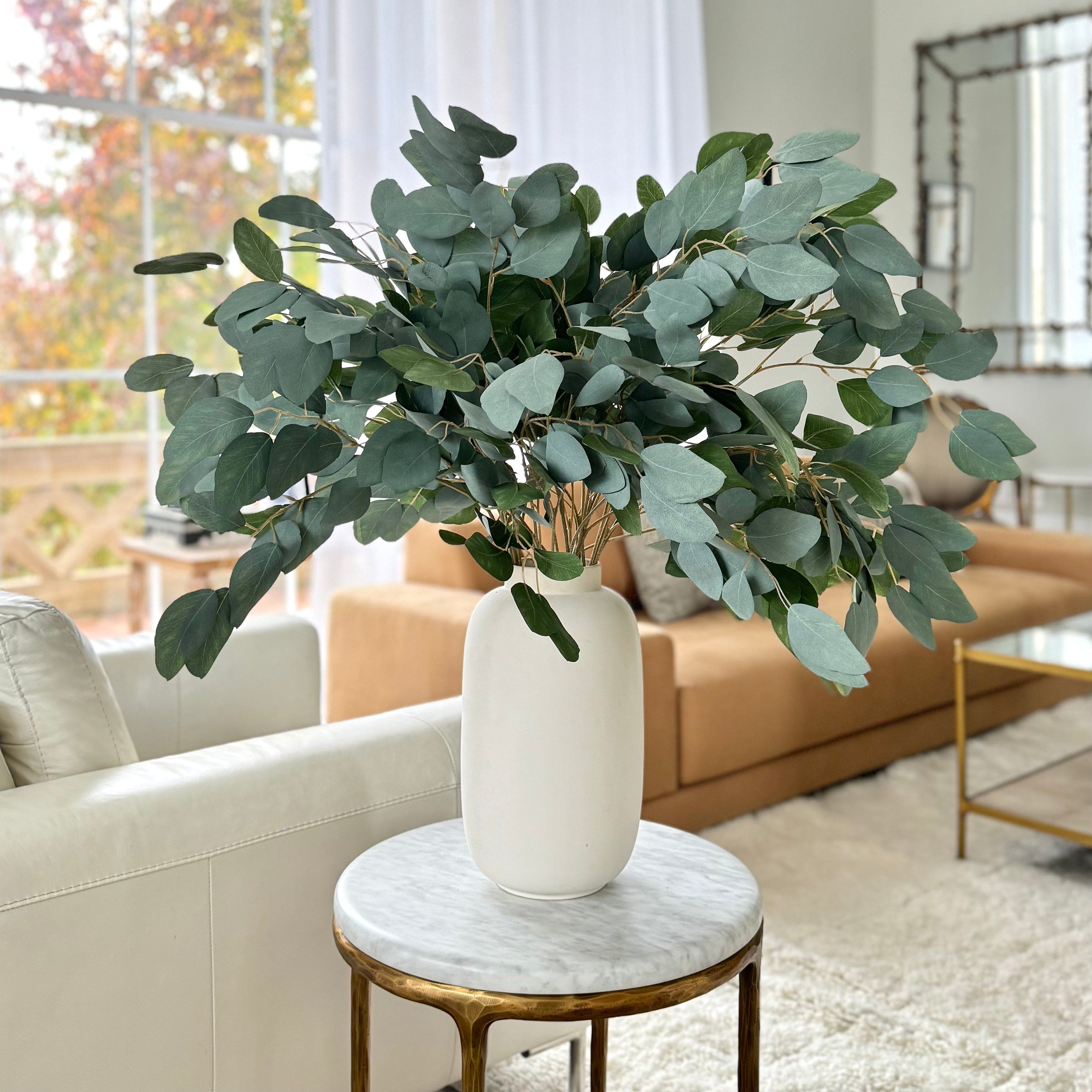 Artificial flowers luxury lifelike faux Artificial Tall Eucalyptus Spray realistic silk single stems buy online from The Faux Flower Company