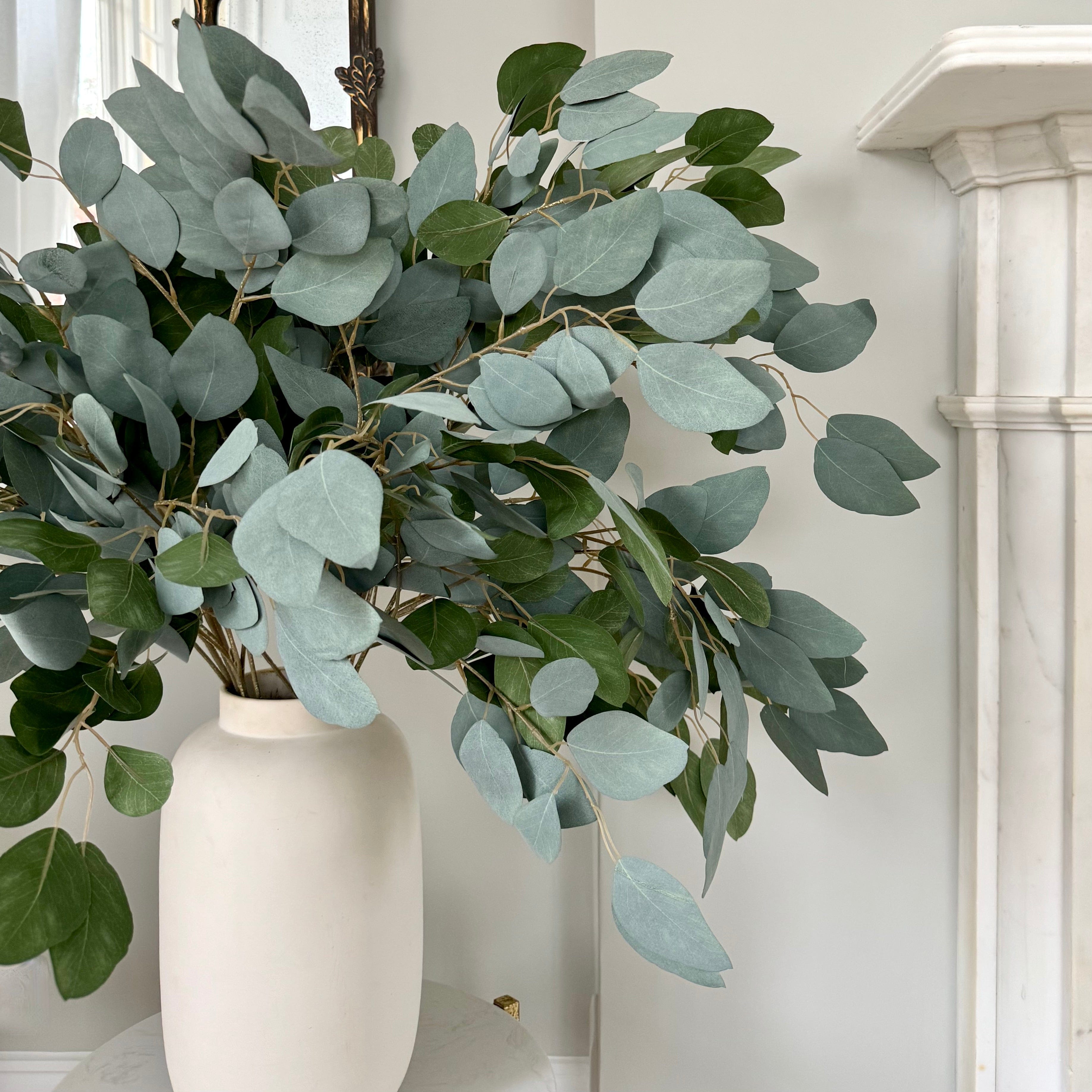 Artificial flowers luxury lifelike faux Artificial Tall Eucalyptus Spray realistic silk single stems buy online from The Faux Flower Company