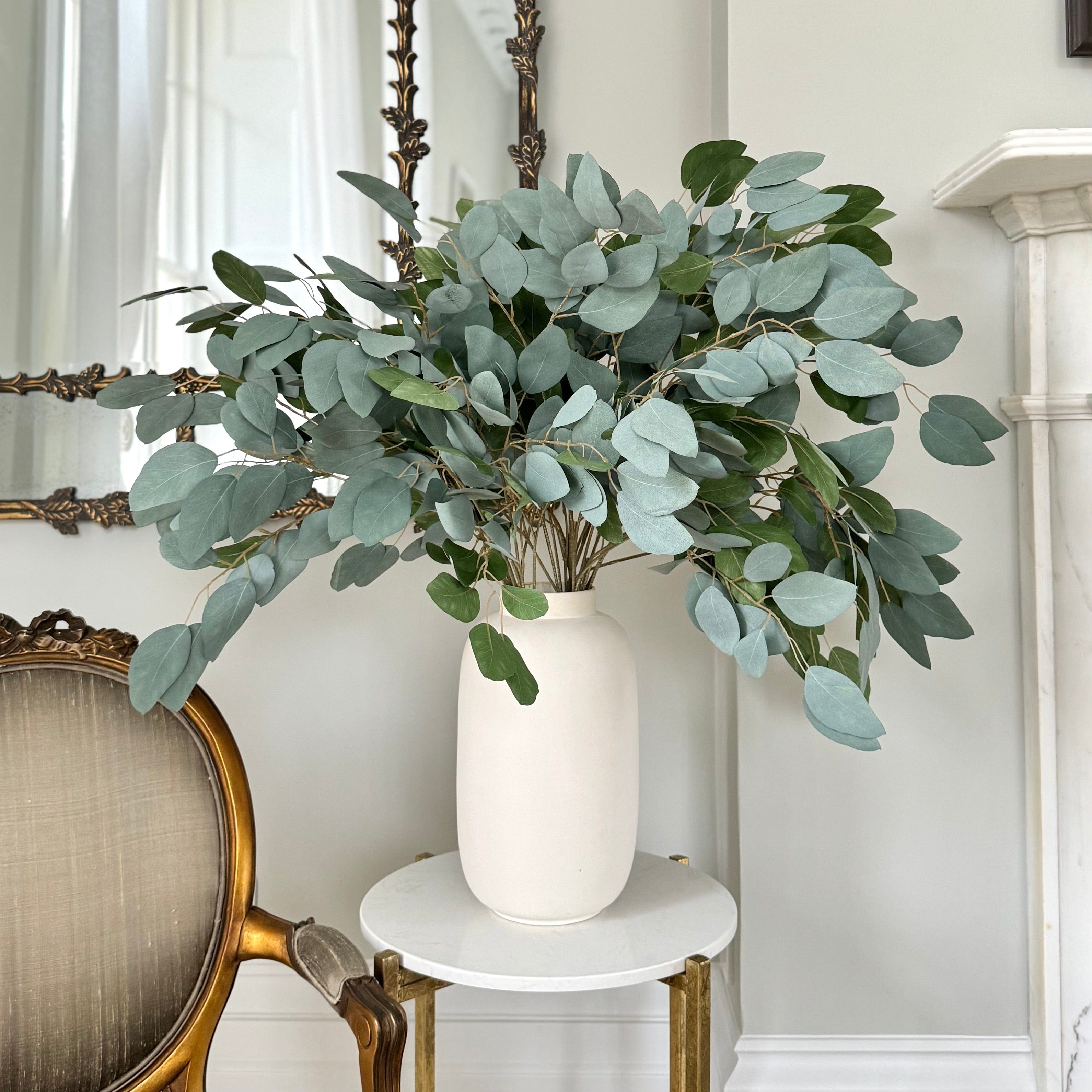 Artificial flowers luxury lifelike faux Artificial Tall Eucalyptus Spray realistic silk single stems buy online from The Faux Flower Company